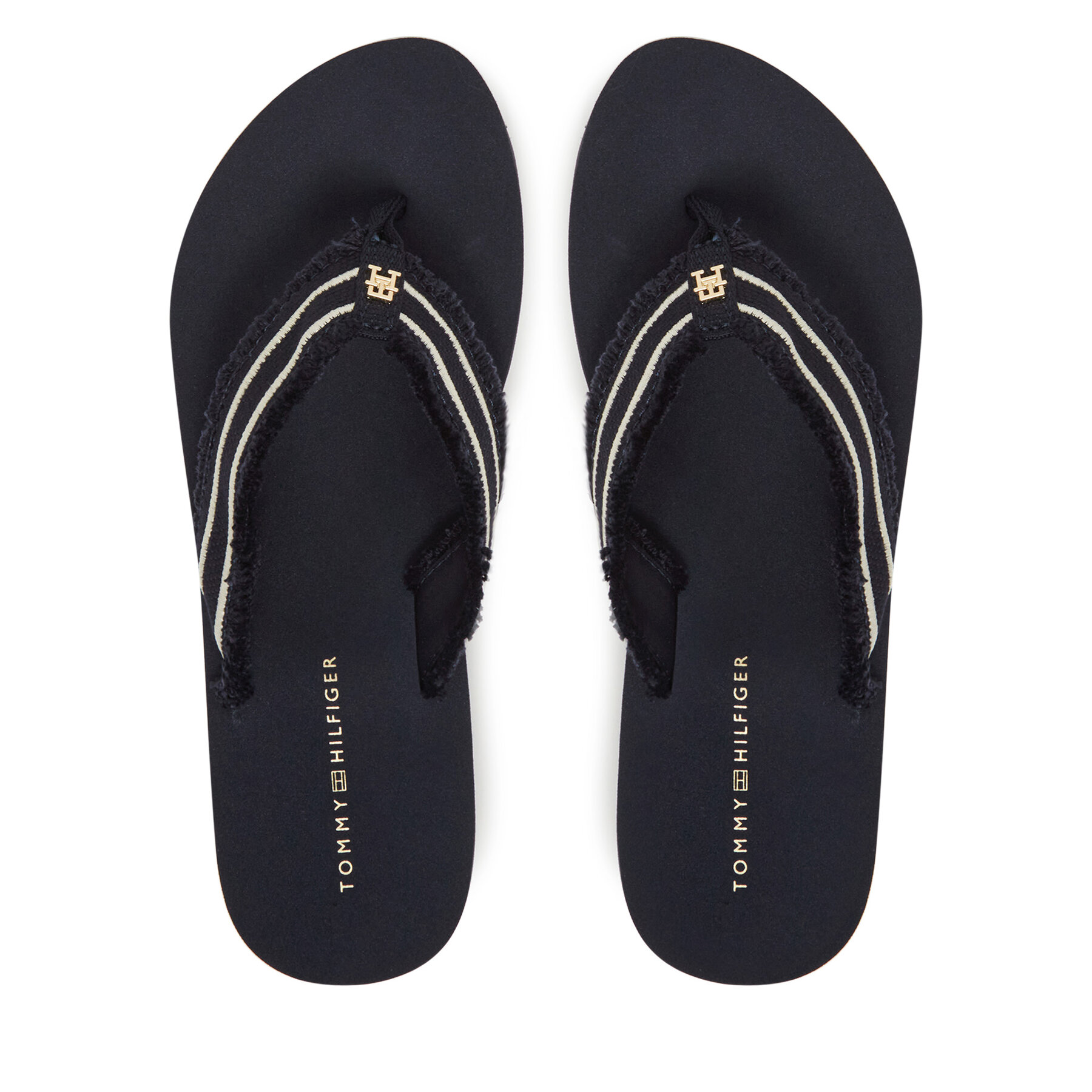 Žabky Tommy Hilfiger TH Webbing Beach Sandal FW0FW08739 Tmavomodrá