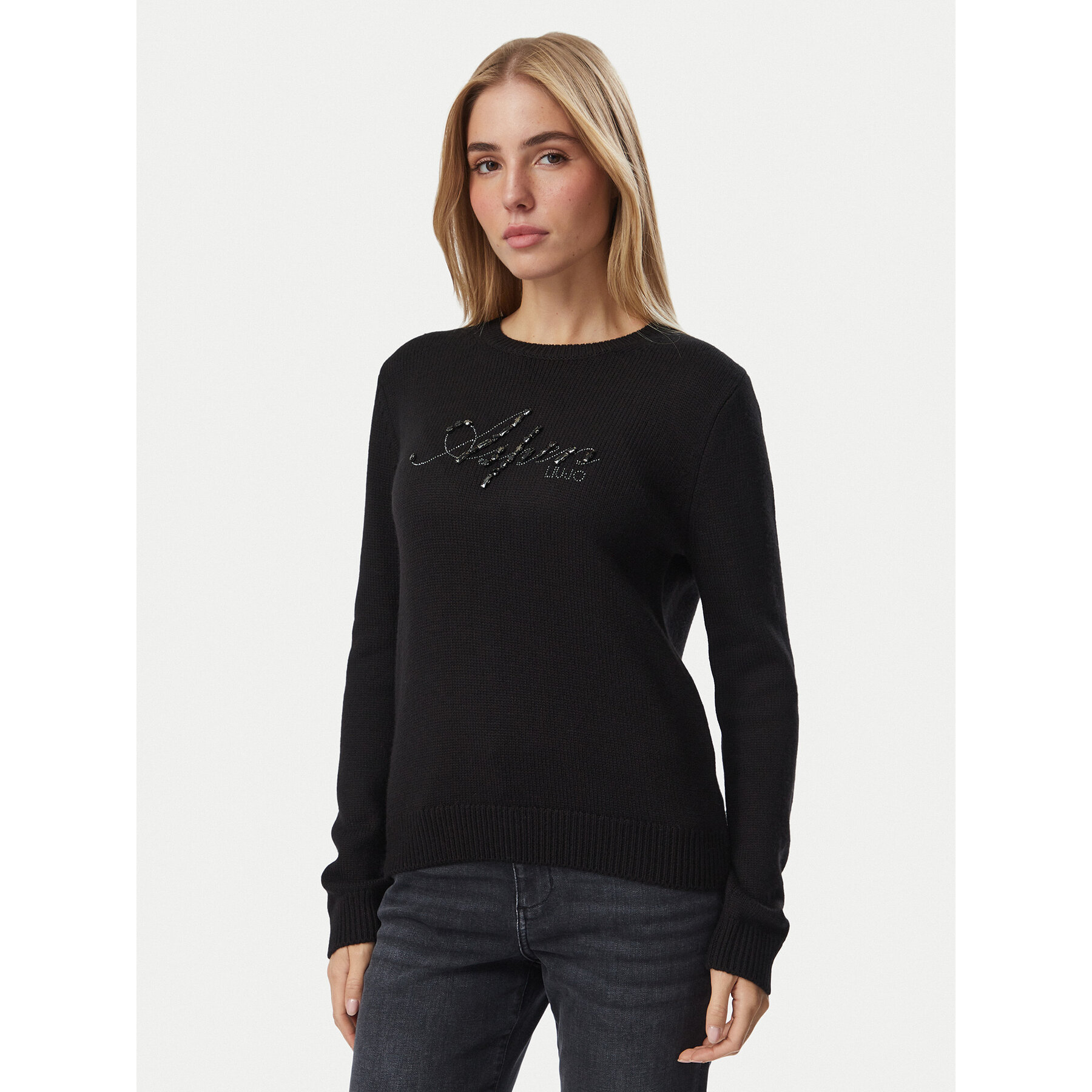 Liu Jo Sport Pullover TF6160 MA22S Schwarz Regular Fit