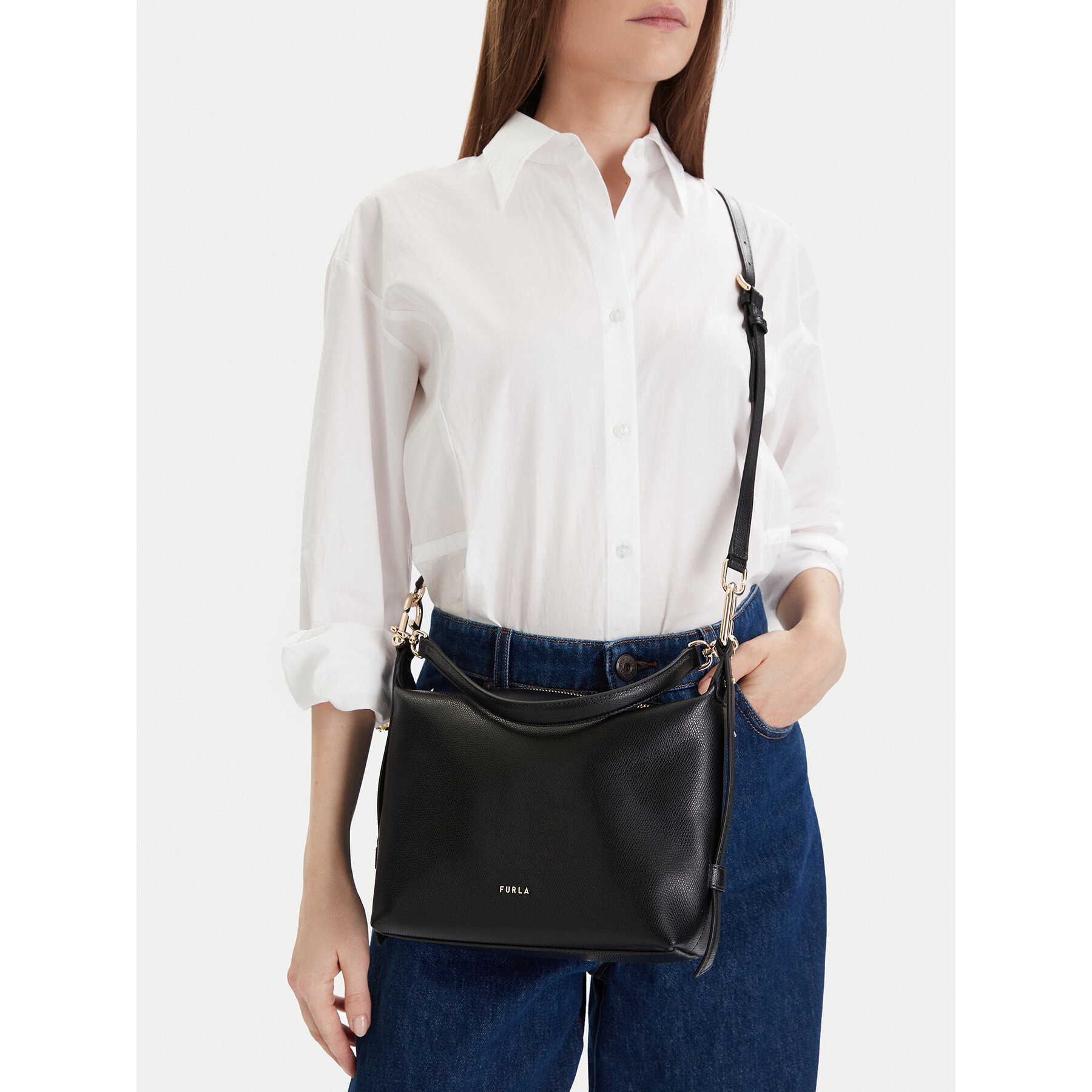 Furla Damen Schwarz Handtasche Tonie Mini We00877 A.0023 Cn O6000 Nosize