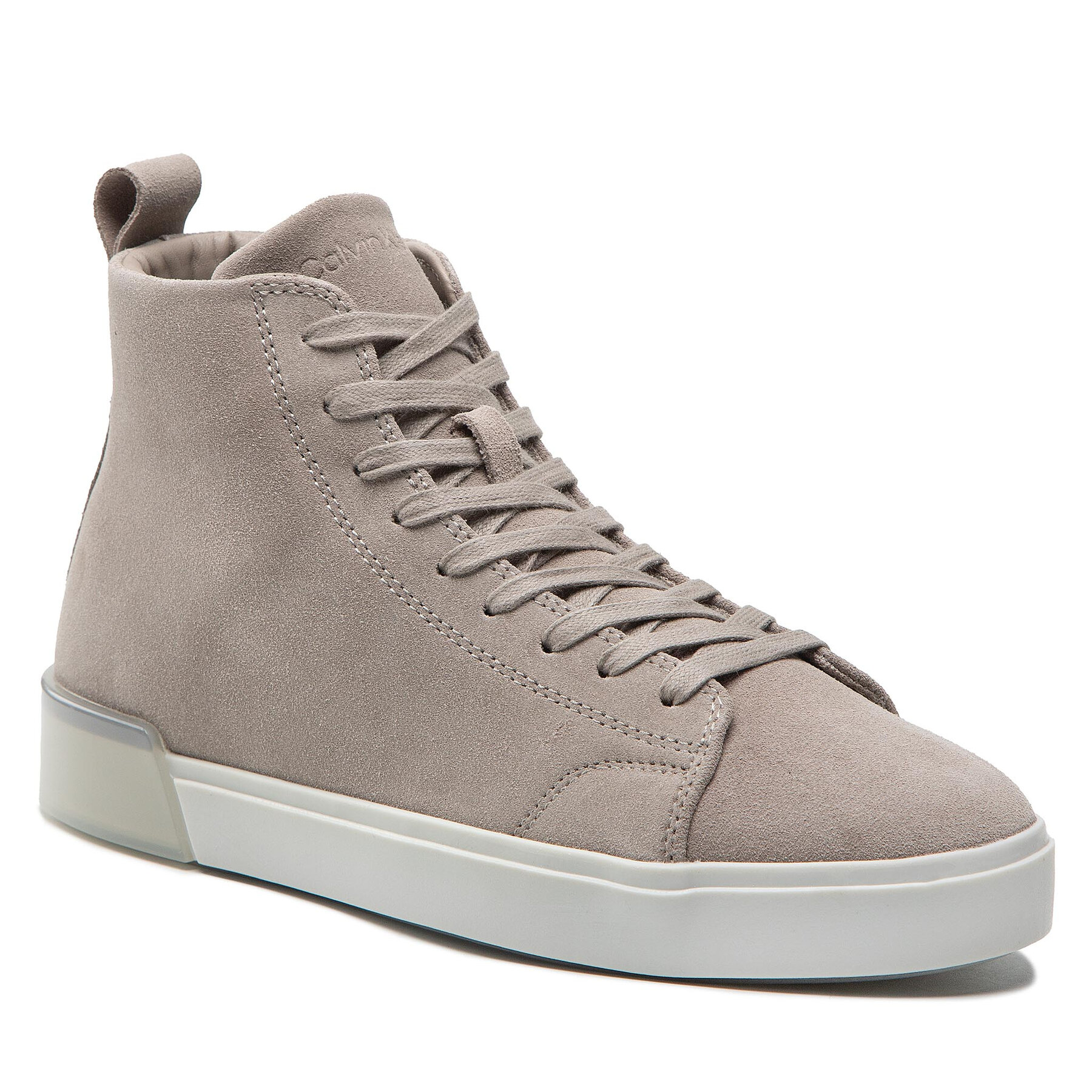 Sneakers Calvin Klein High Top Lace Up Sue HM0HM00756 Shadow Beige AF5 AF5 imagine super redus 2022