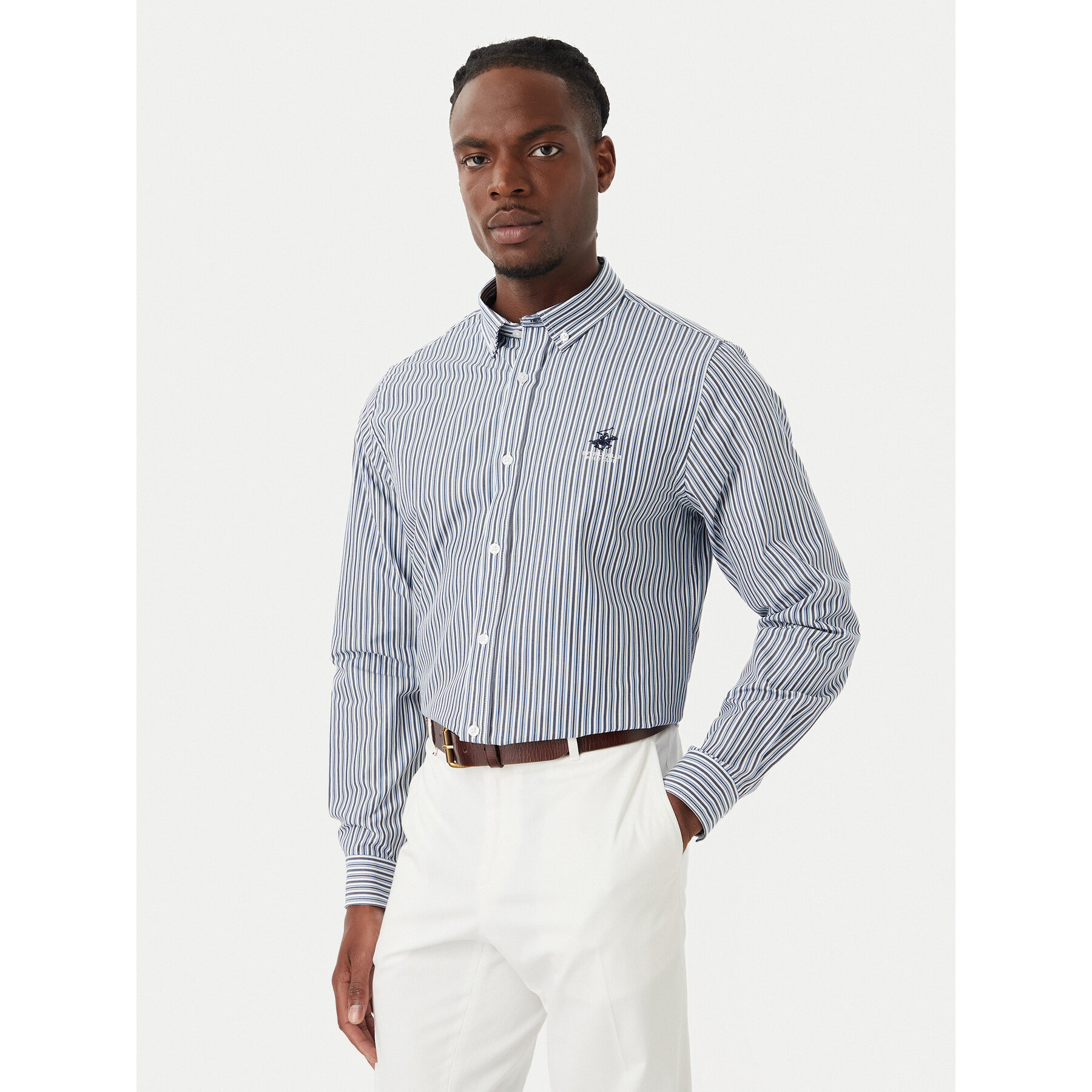 Beverly Hills Polo Club Hemd P-SS26M-BRASS Blau Regular Fit