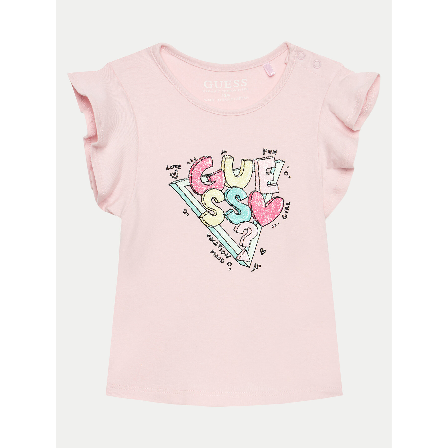 Guess T-Shirt A4GI02 K6YW4 Ροζ Regular Fit