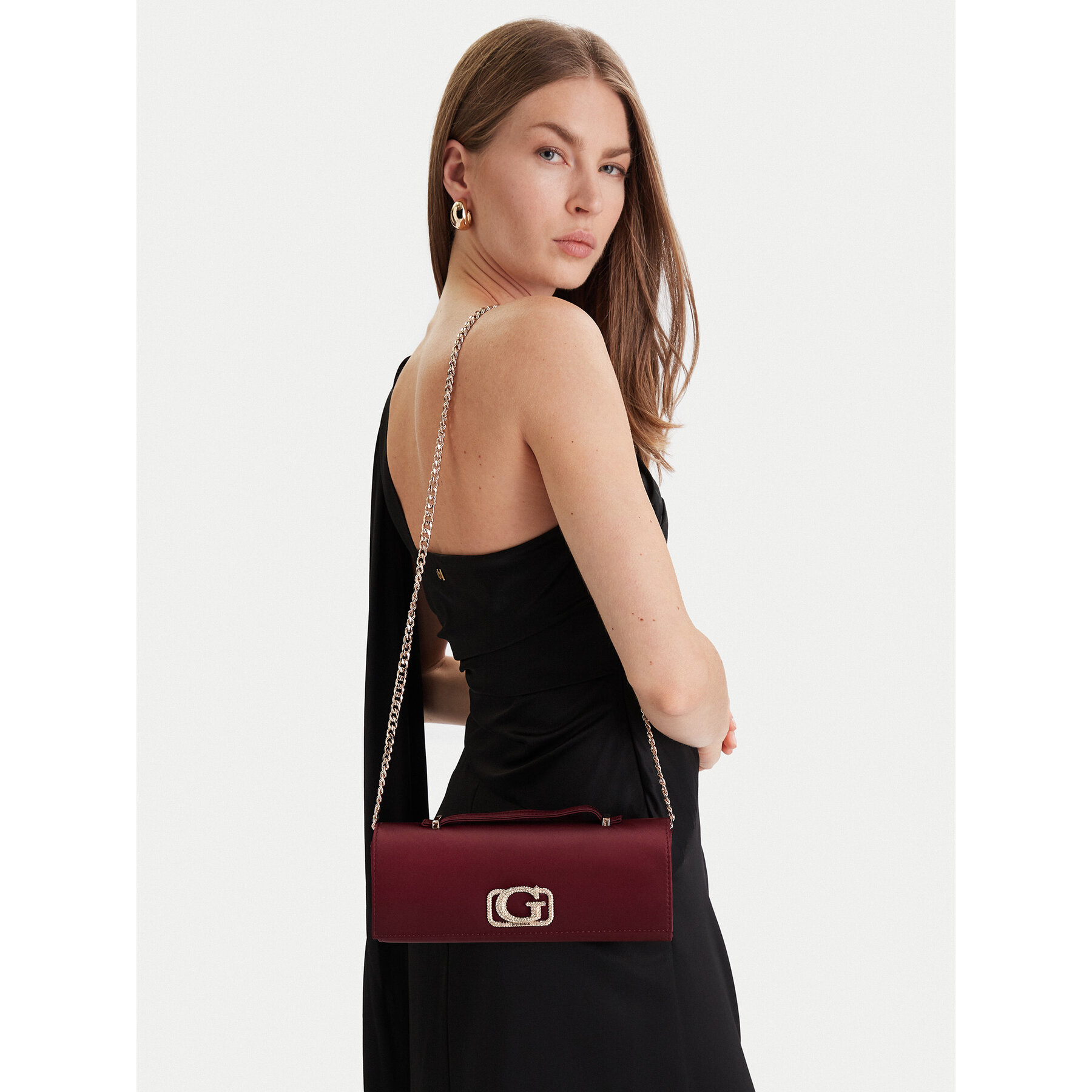 Дамска чанта Guess Zalina Mini HWSE93 50720 Бордо