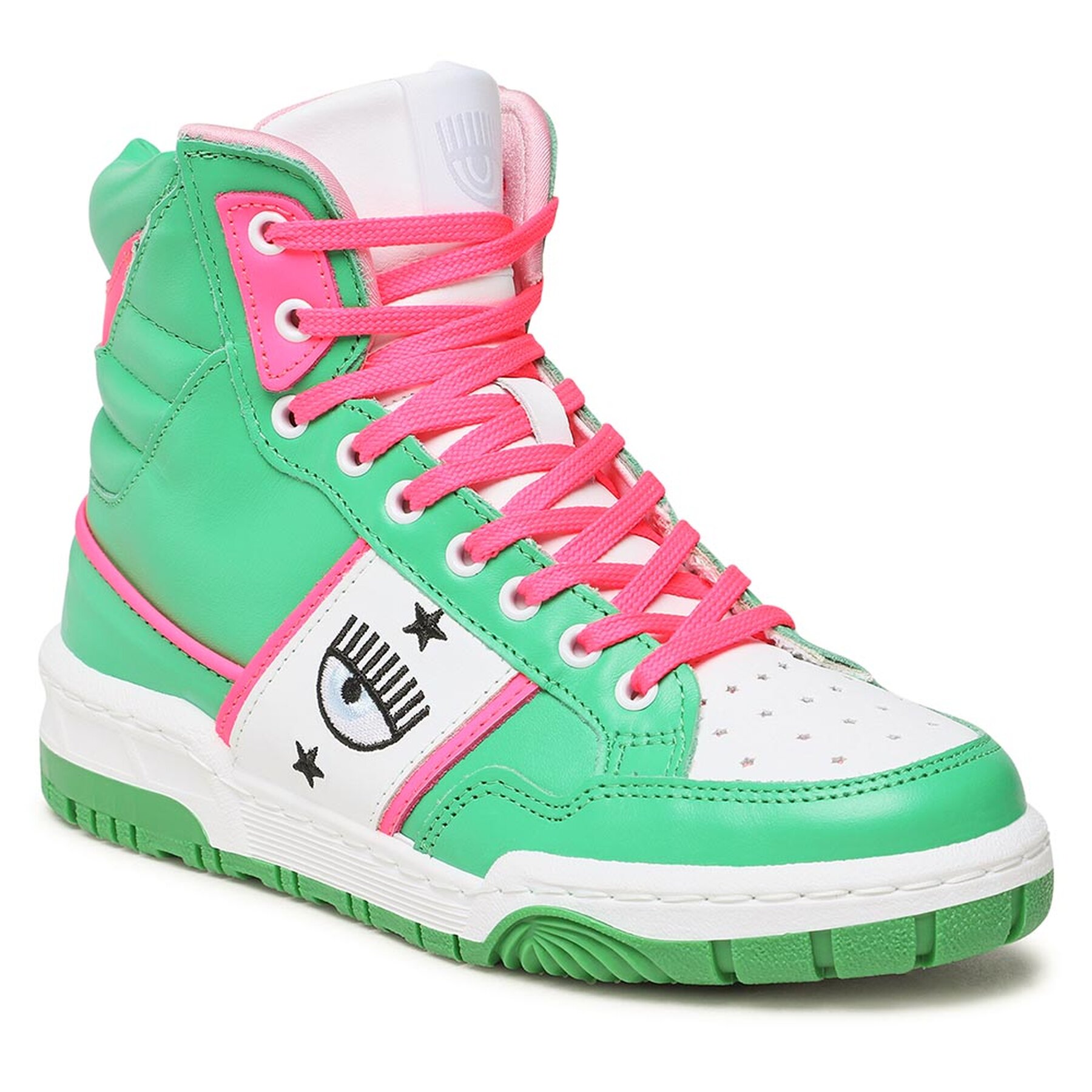 Sneakers Chiara Ferragni CF3114-078 Green/Pink Fluo CF3114-078 imagine super redus 2022