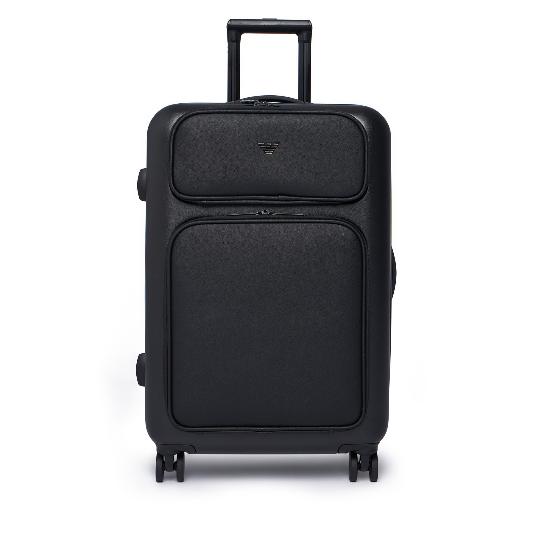 Közepes bőrönd Emporio Armani EM002547 AF13805 UC001 Fekete