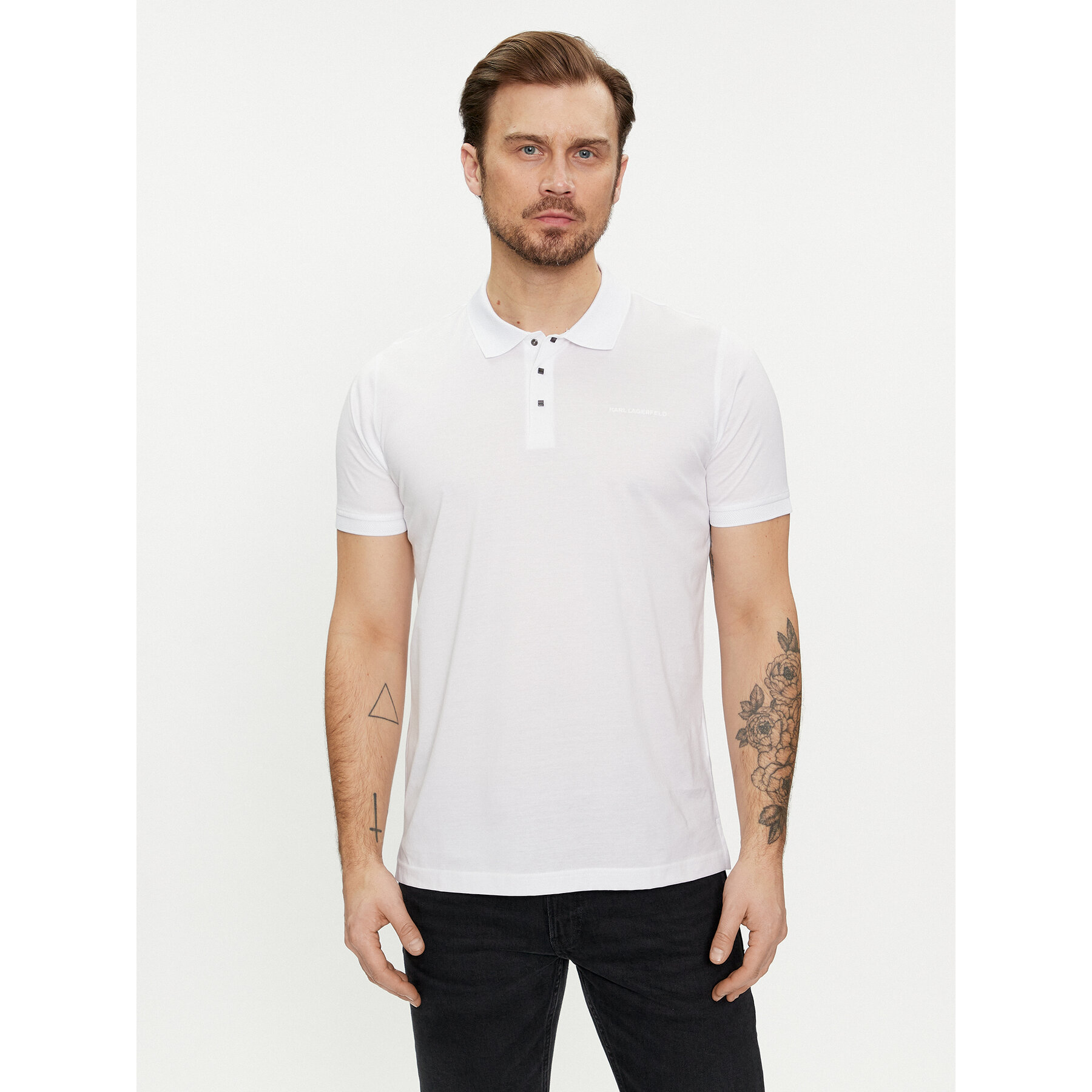 KARL LAGERFELD Polo 745000 542200 Λευκό Regular Fit