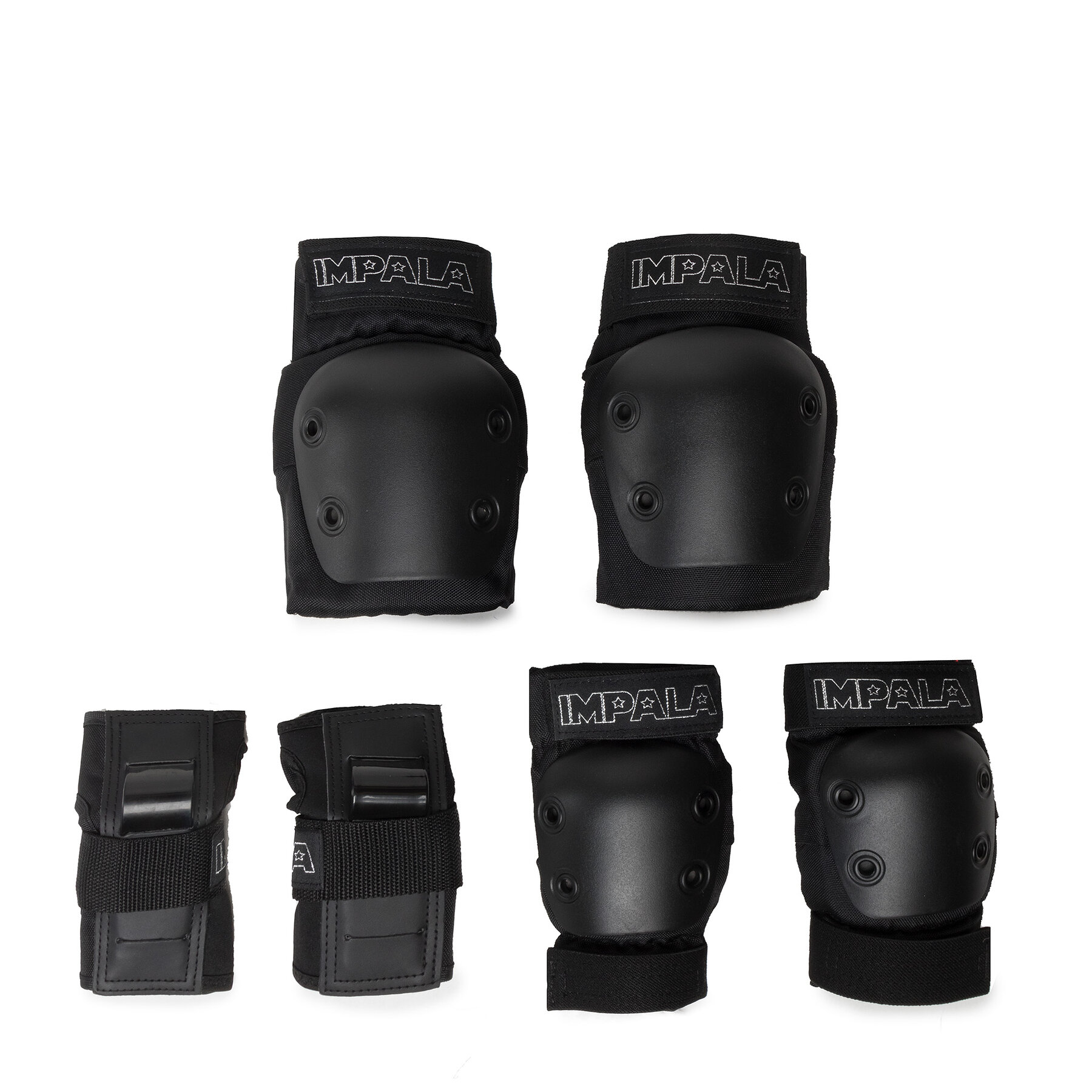 Set de protección para patinar Impala Imprpadsy Negro
