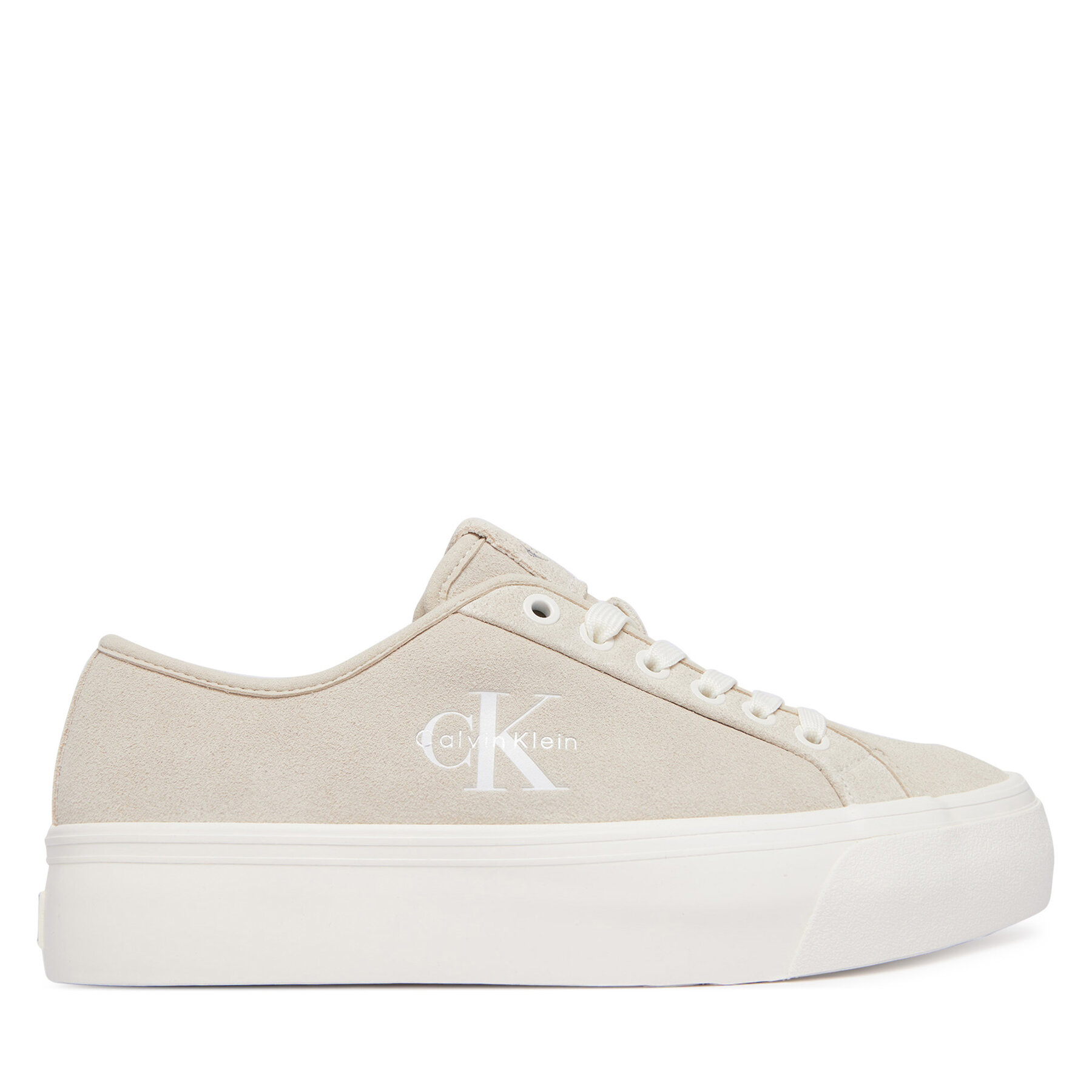 Αθλητικά Calvin Klein Vulc Flatf Laceup Suede HW0HW03088 Μπεζ