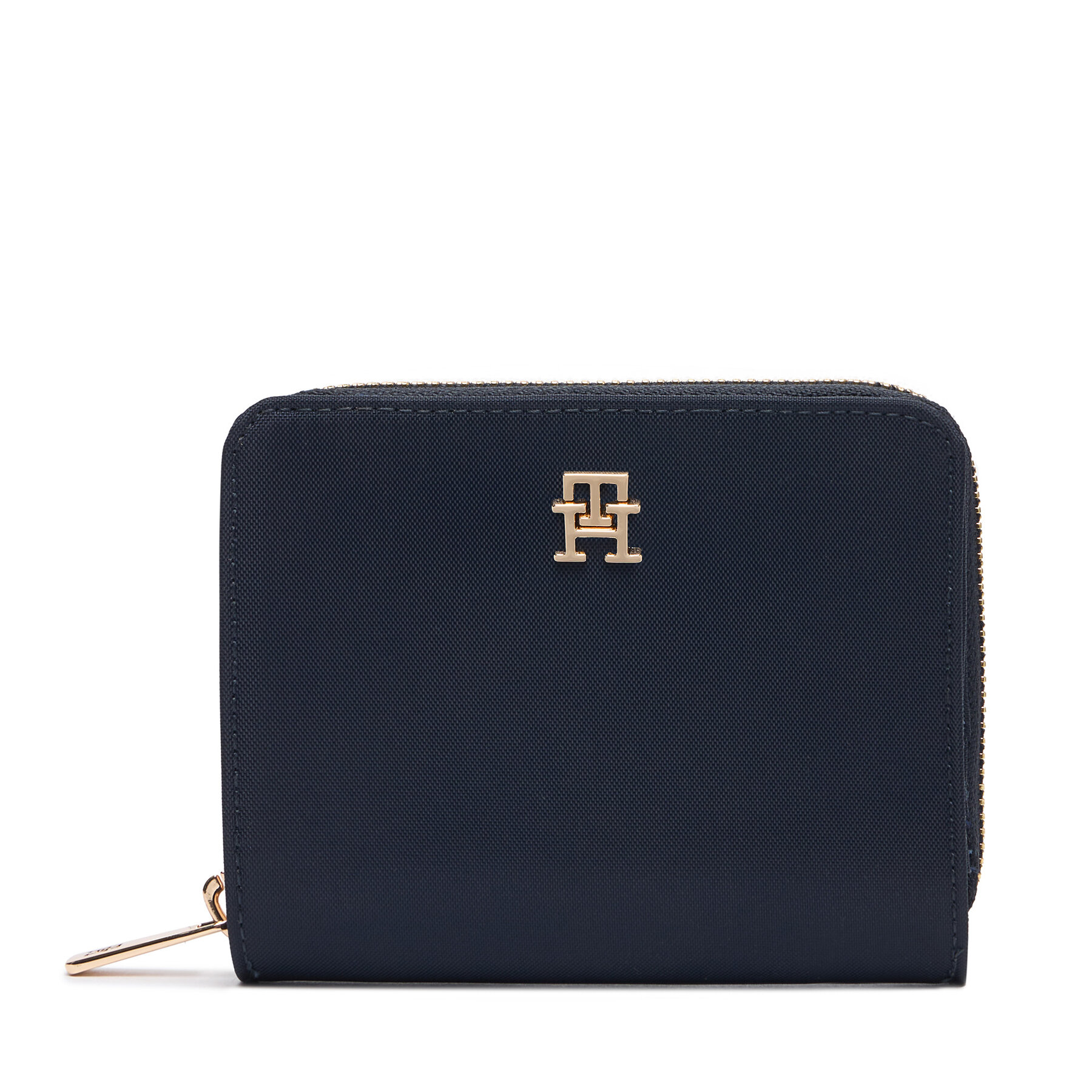 Peňaženka Tommy Hilfiger Th Icon Med Za W/Flap Nylon AW0AW18991 Tmavomodrá