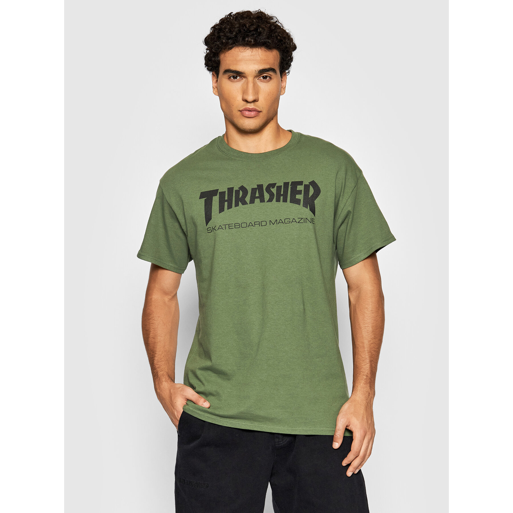 Thrasher T-shirt Skatemag Verde Regular Fit
