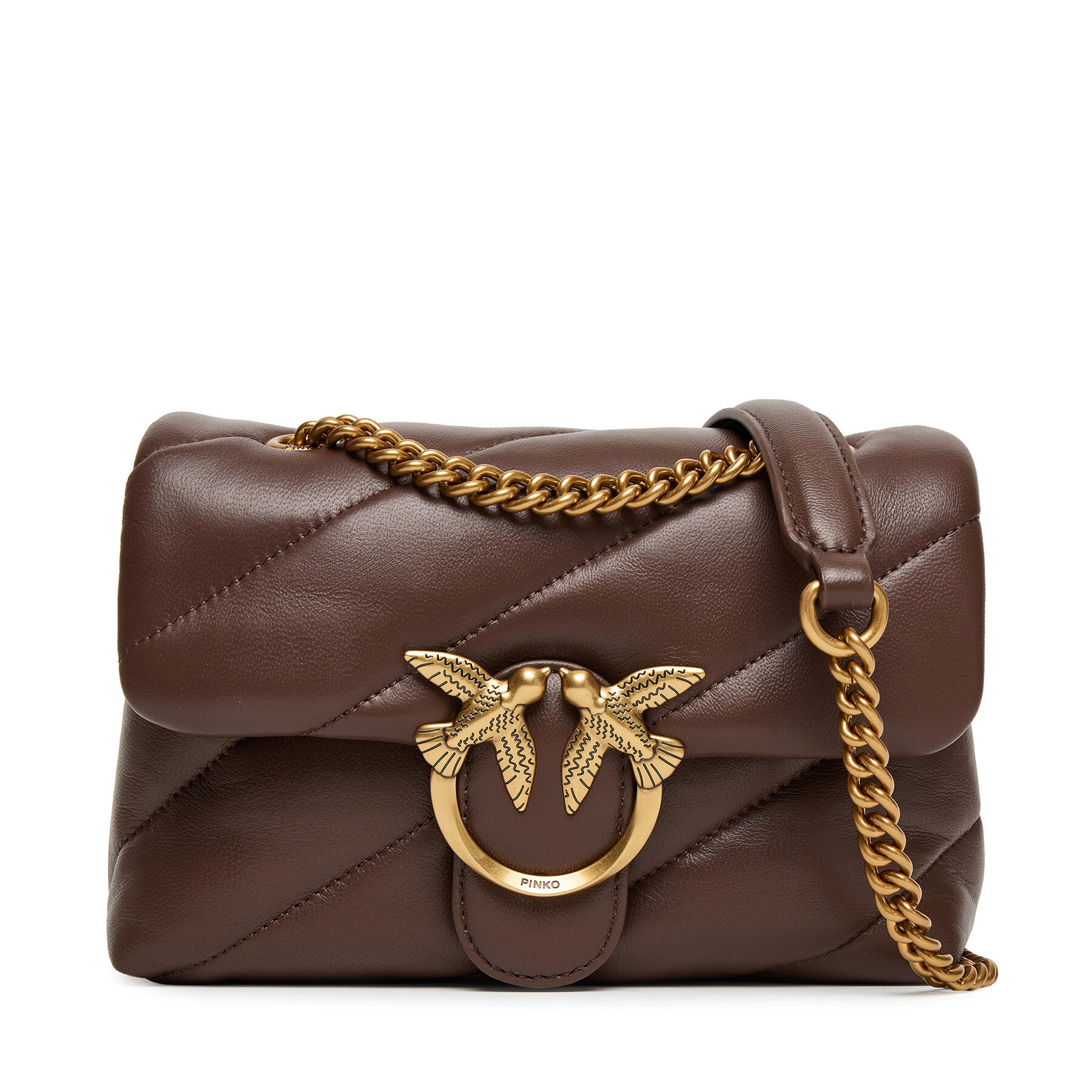 Geantă PINKO Love Puff Mini CL PE 25 PLTT 100039 A0F2 Maro