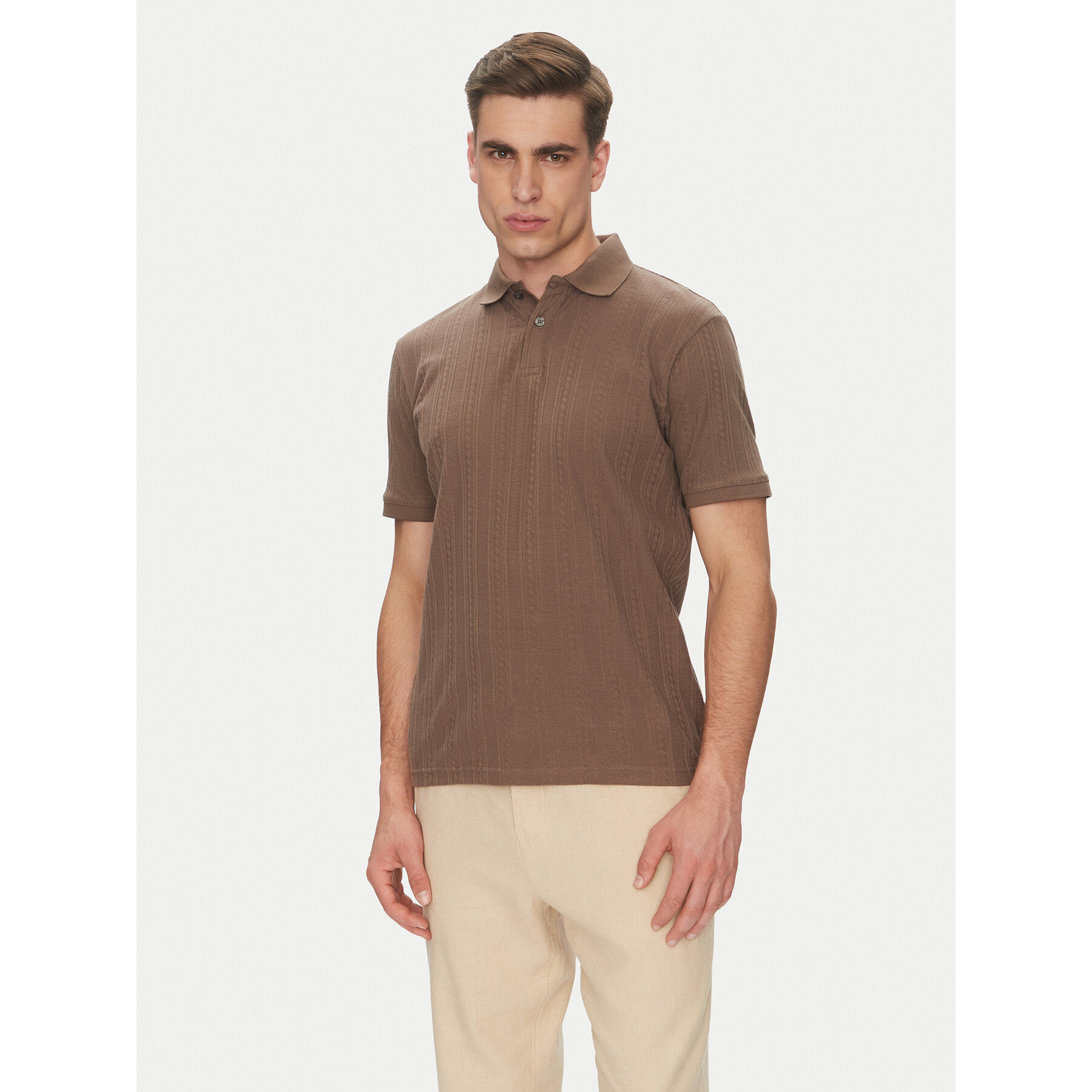 Selected Homme Polo 16094575 Beige Regular Fit
