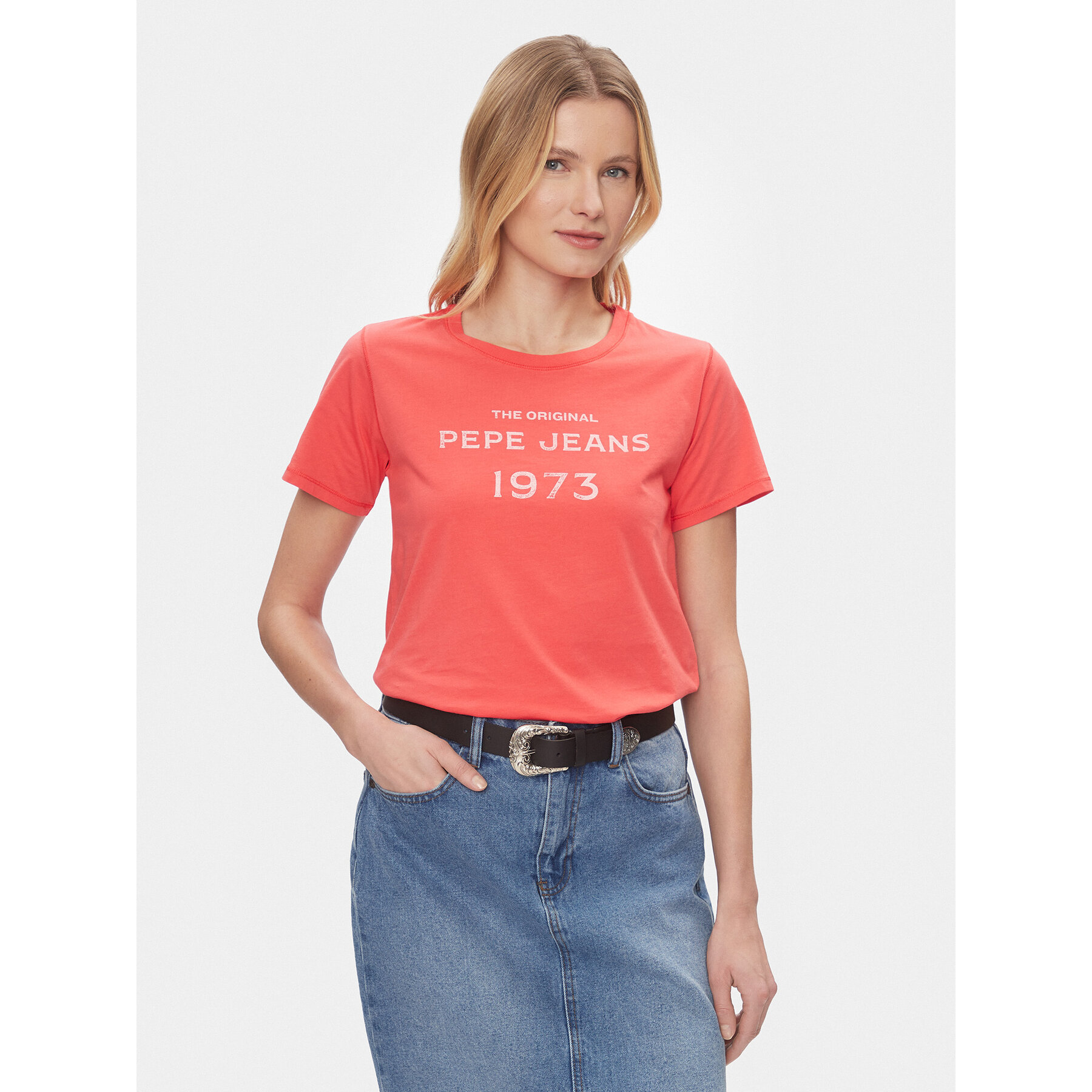 Pepe Jeans T-shirt Harbor PL505743 Rosso Regular Fit