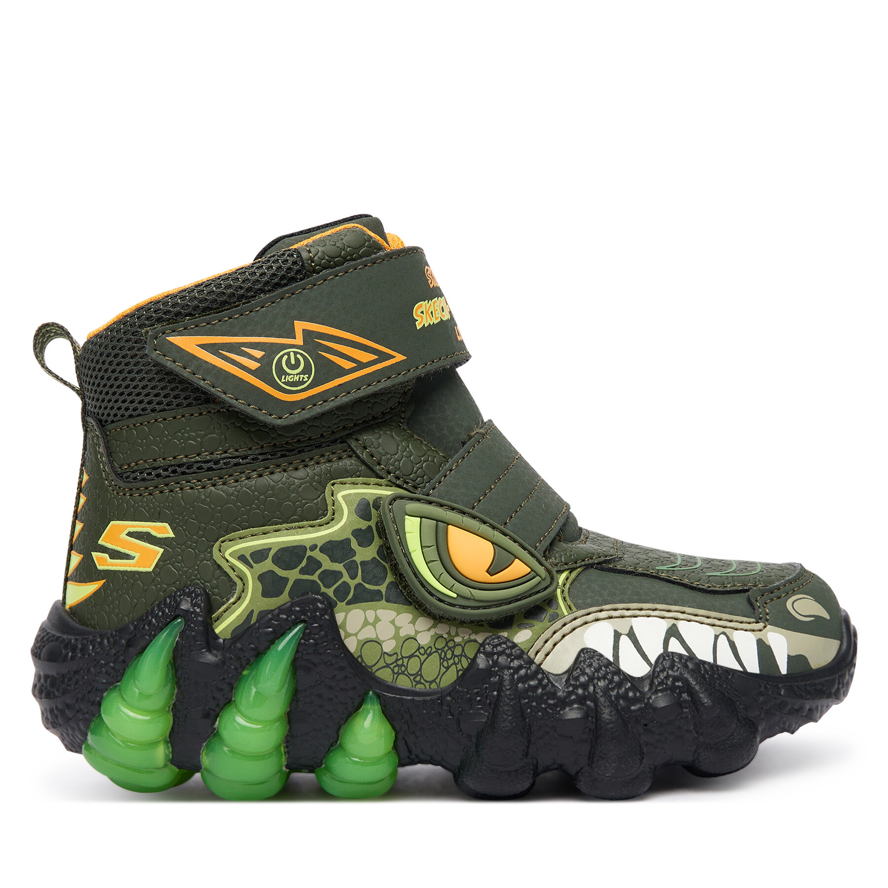 Cizme de zăpadă Skechers Skech-O-Saurus Lights 2.0 400122L OLV Kaki
