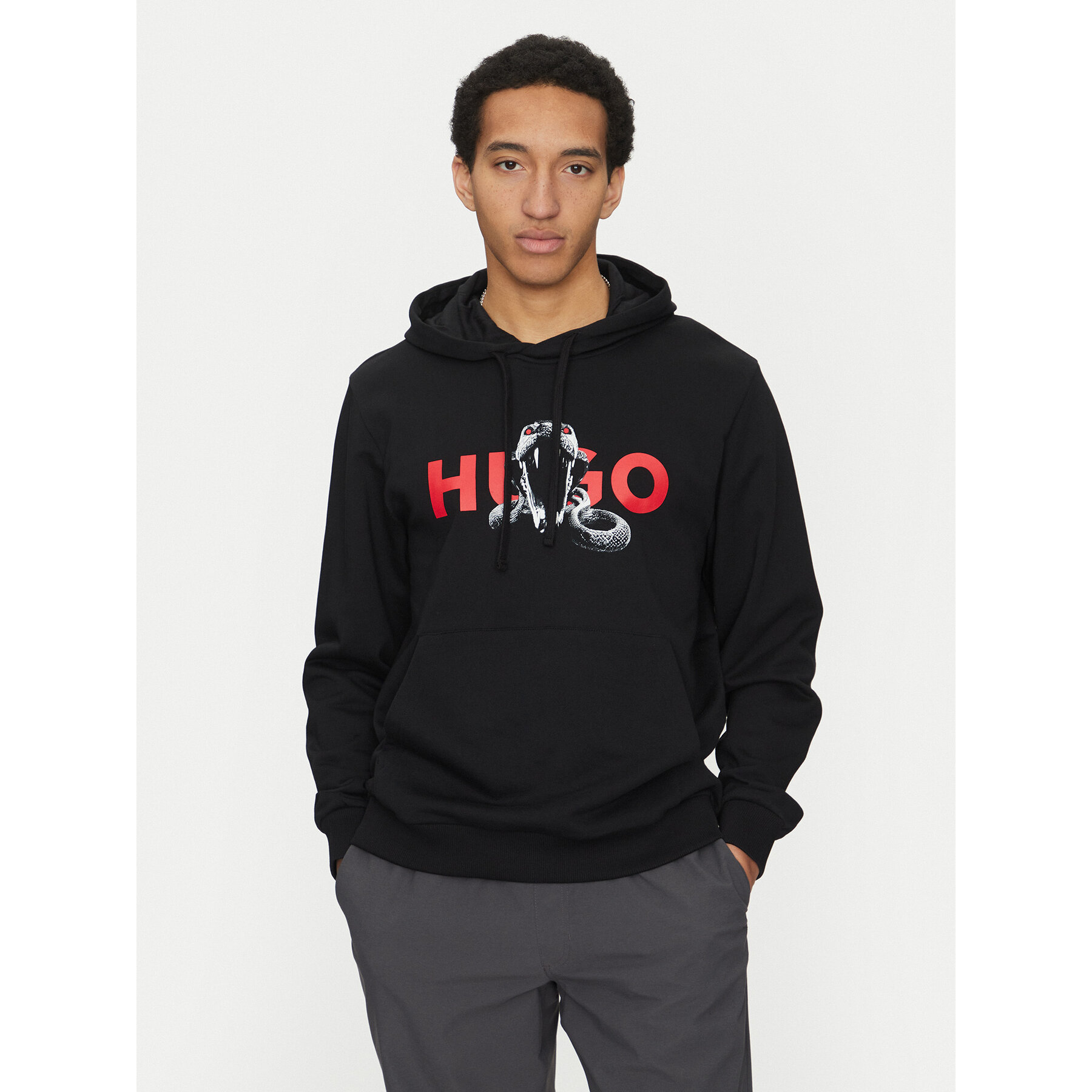 HUGO Sweatshirt Dueleyo 50530580 Schwarz Regular Fit