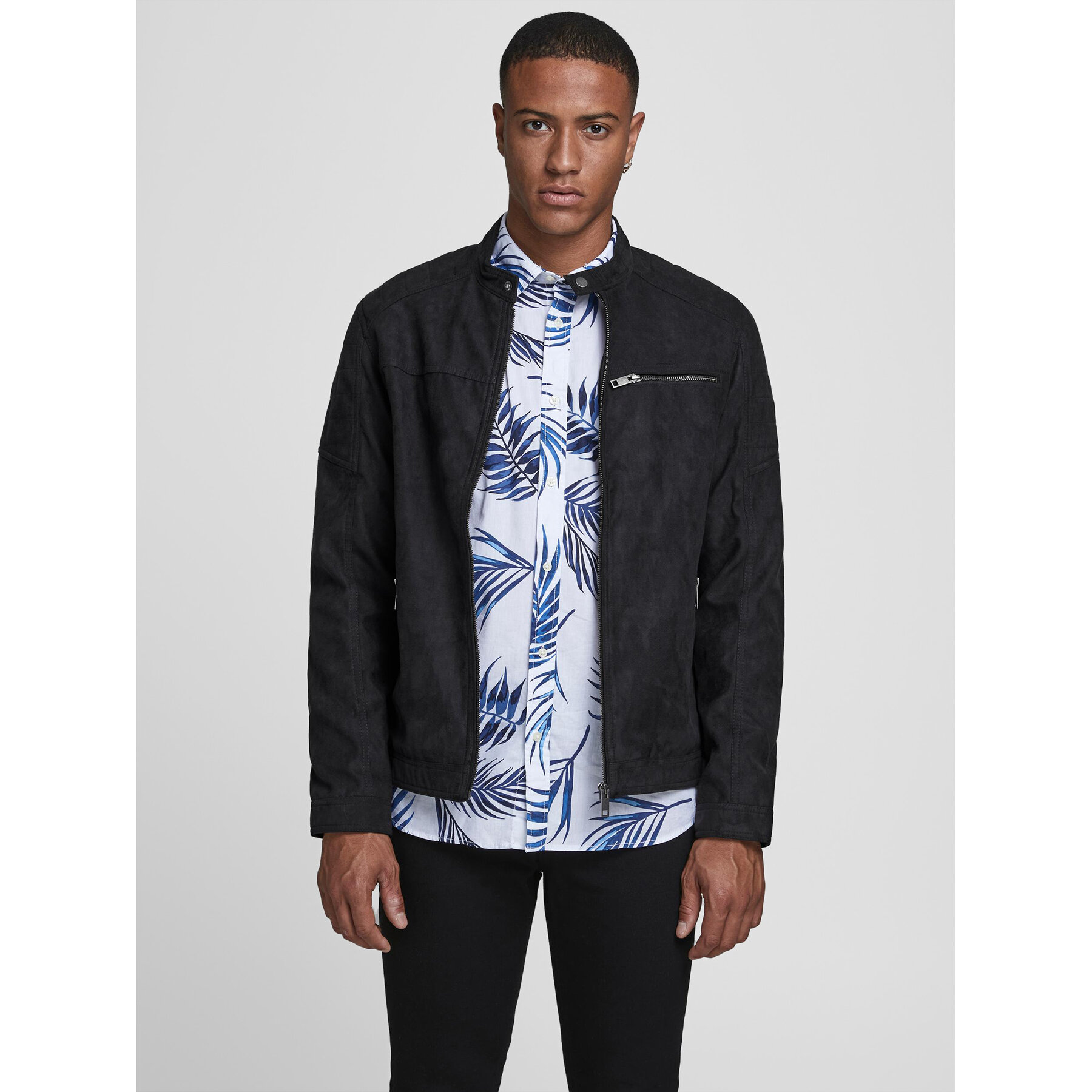 Jack & Jones Jacke aus Kunstleder Rocky 12147218 Schwarz Regular Fit