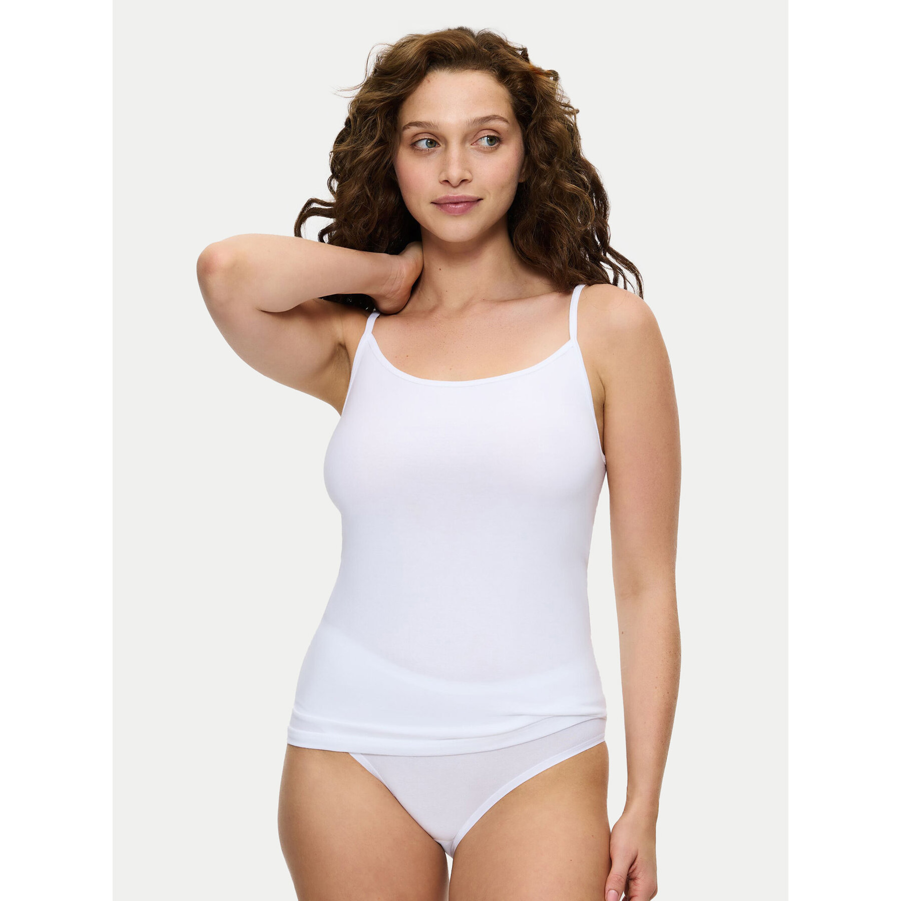 Triumph Top Sense Of Cotton 10224958 Bianco Slim Fit