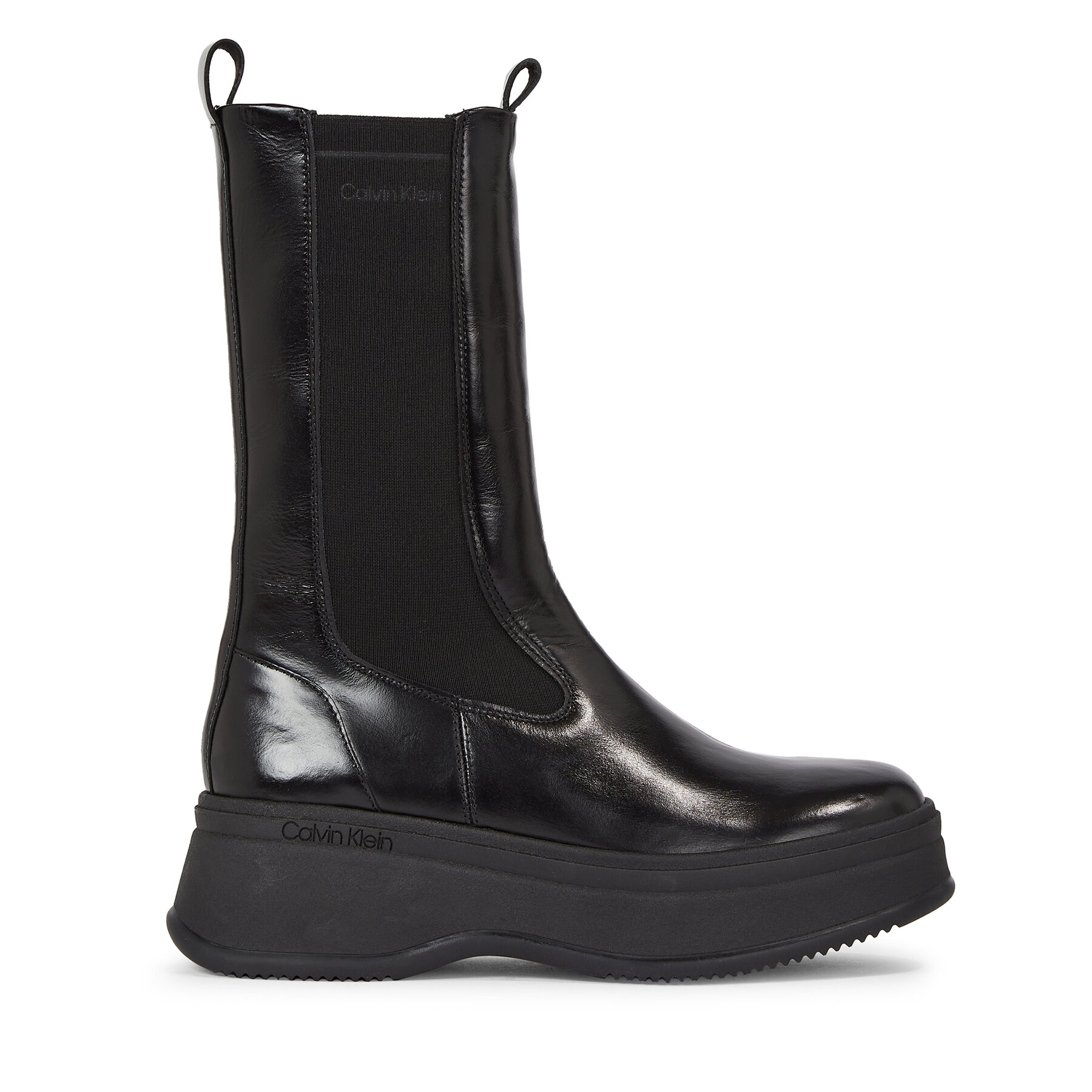 Damskie Calvin Klein Sztyblety, Rozmiar 40 Czarny Pitched Chelsea Boot HW0HW01686
