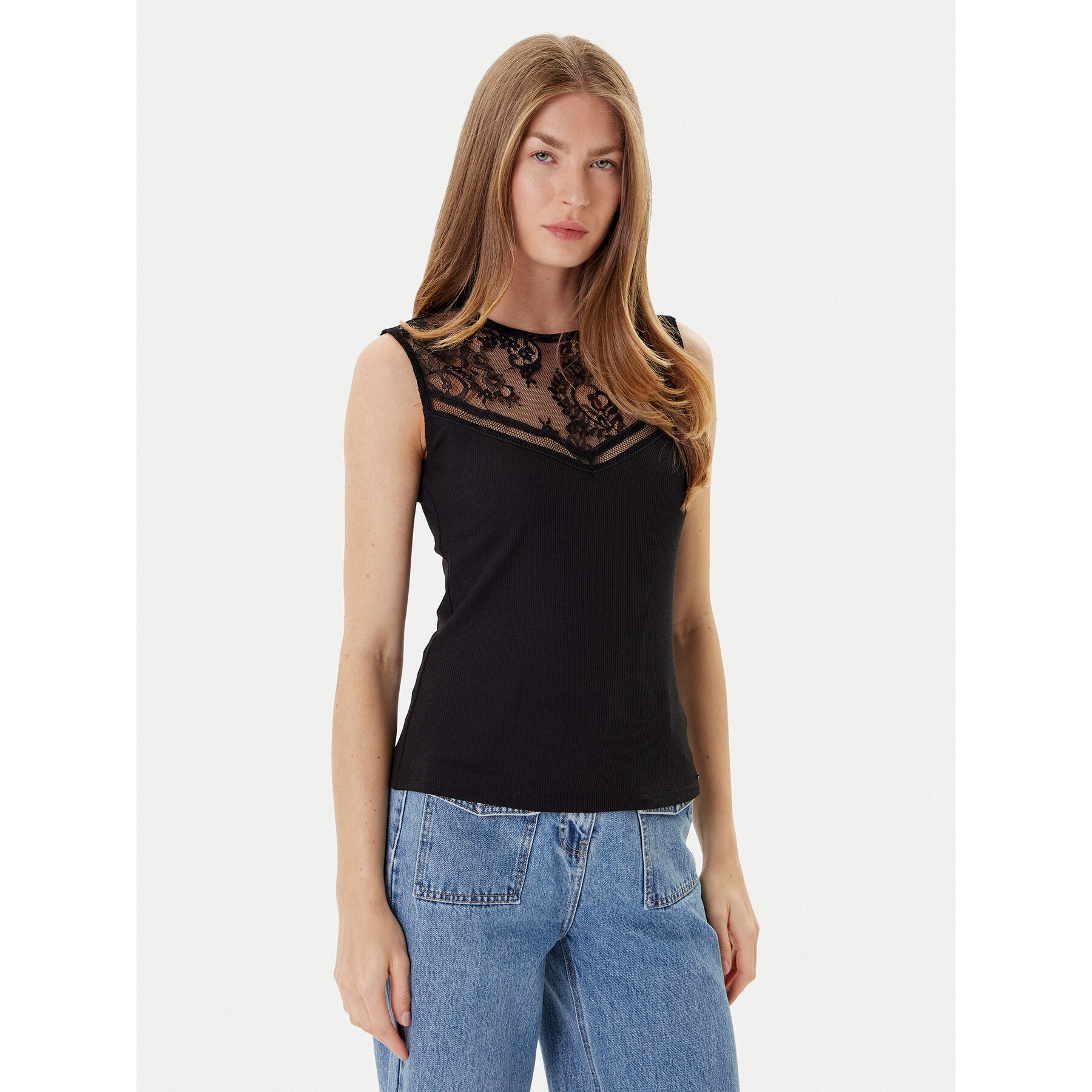 Morgan Bluse 252-DALI Schwarz Slim Fit