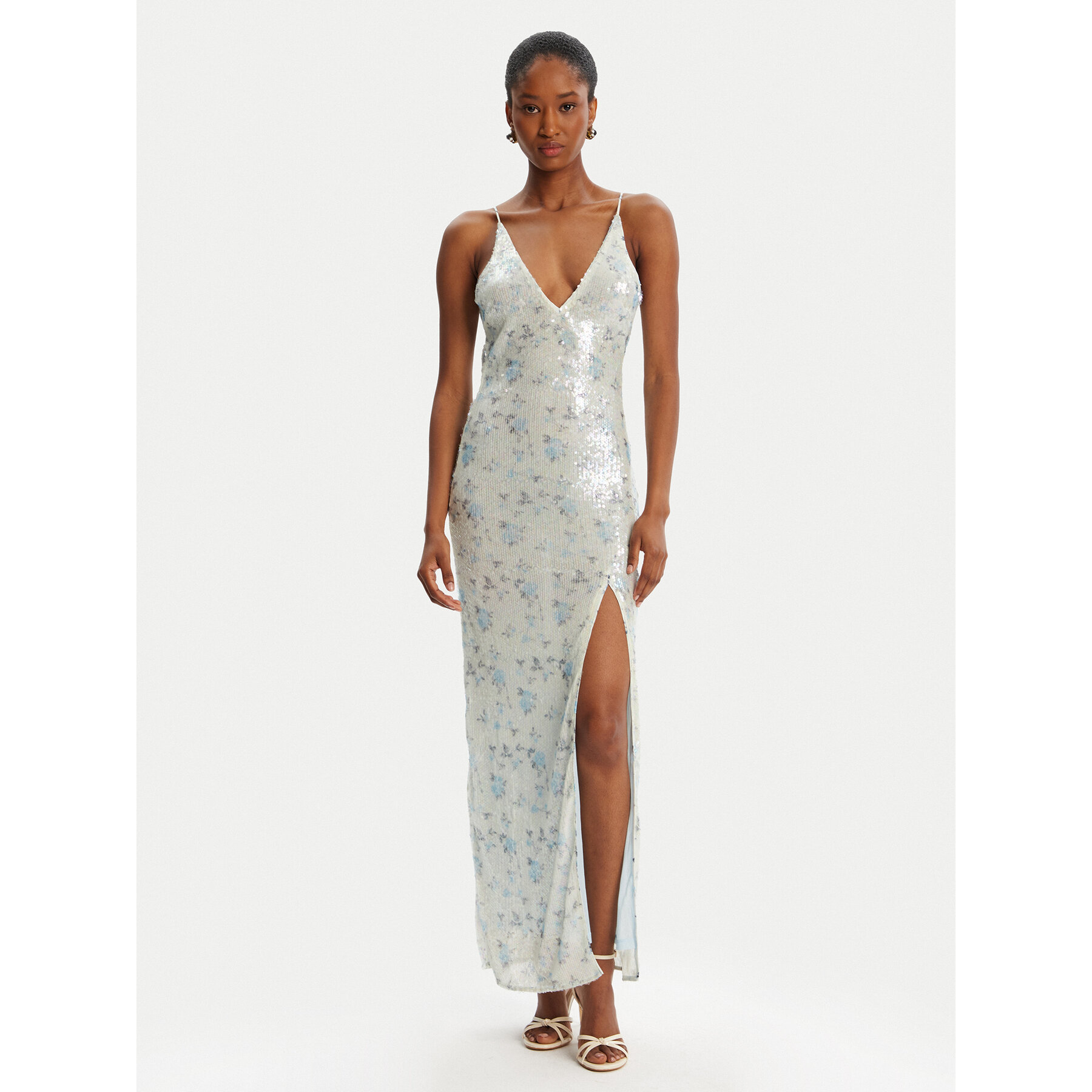 Bardot Abendkleid Lois Sequin 59956DB Blau Slim Fit