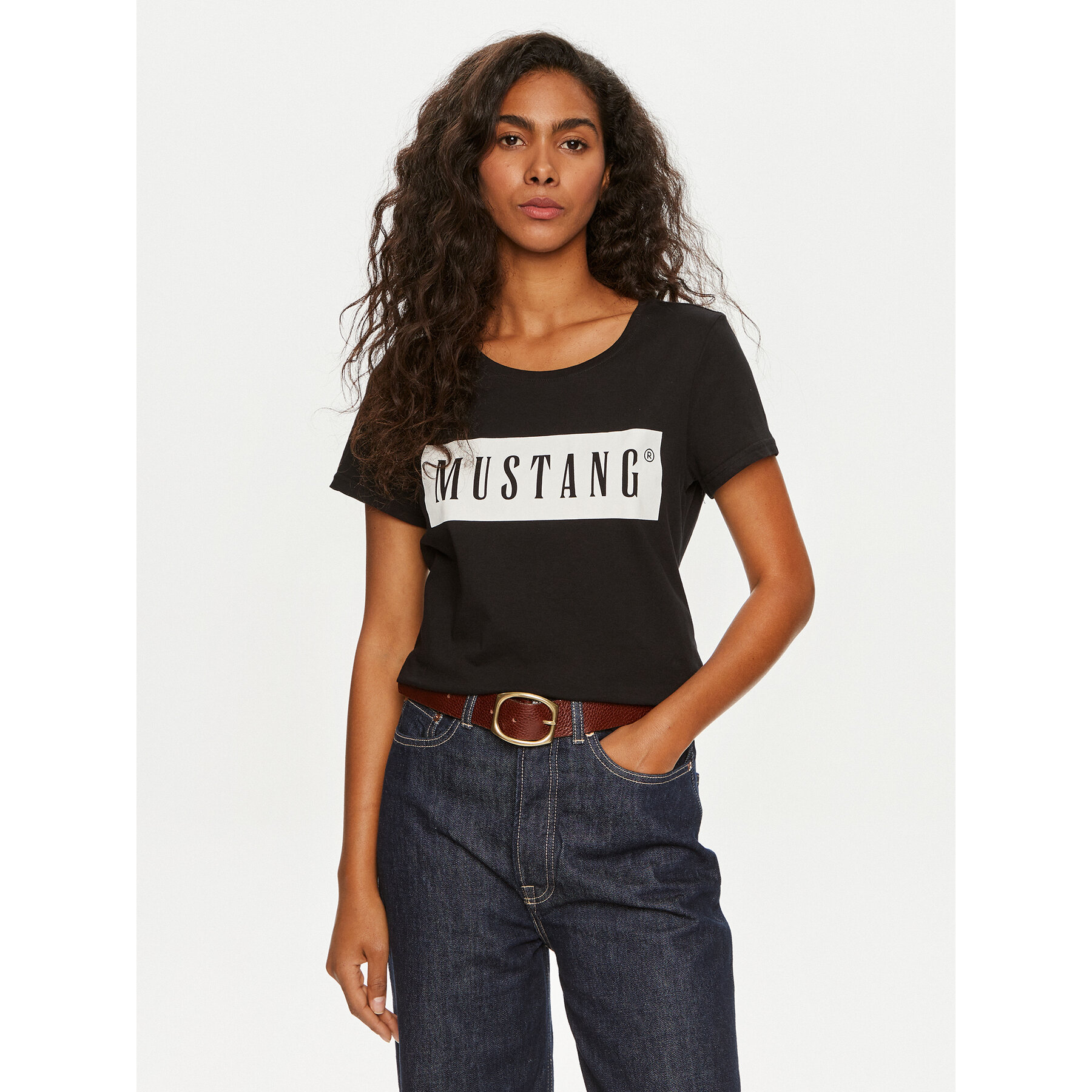 Mustang T-shirt Alma 1013932 Nero Regular Fit