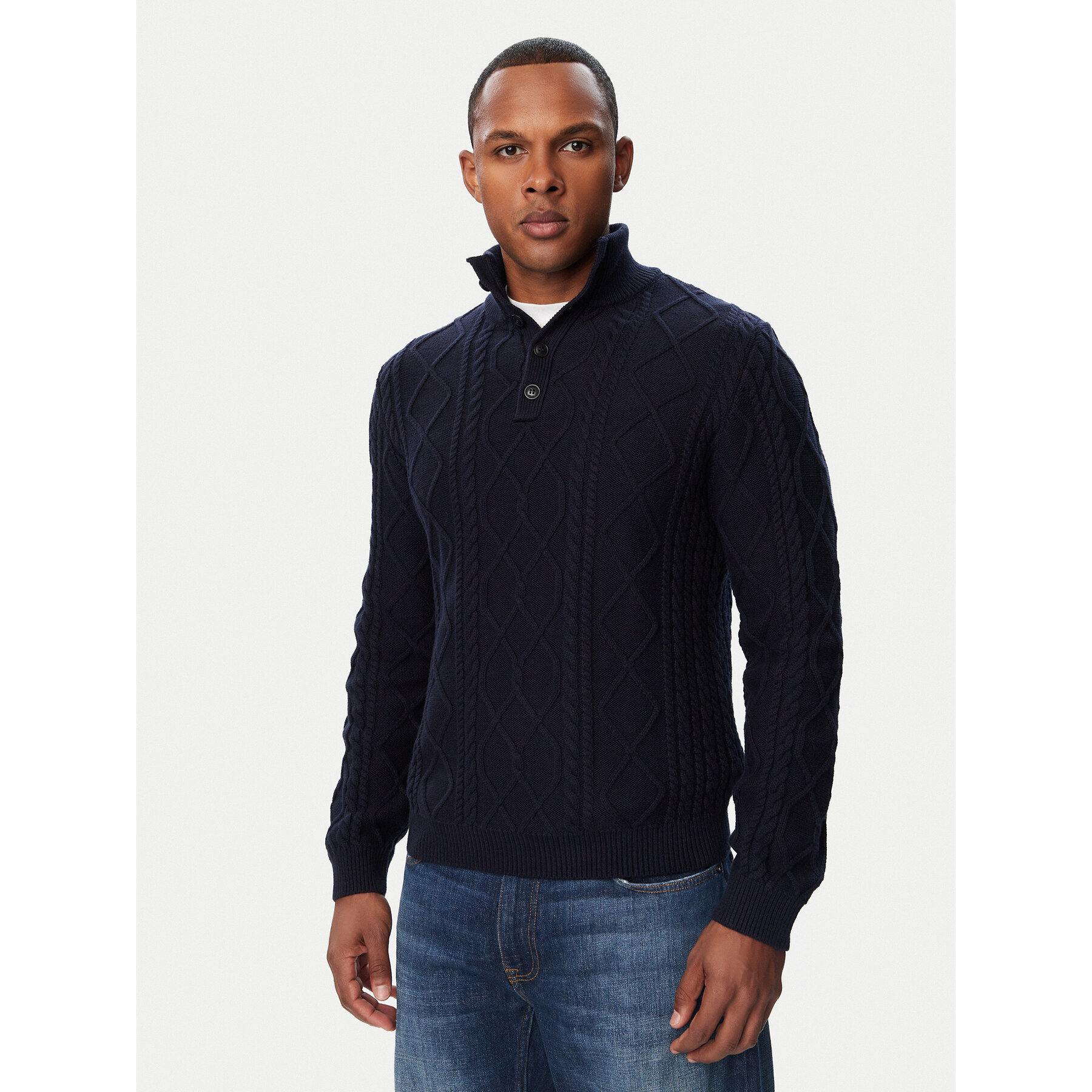 Guess Pullover M6BR43 Z1639 Dunkelblau Regular Fit