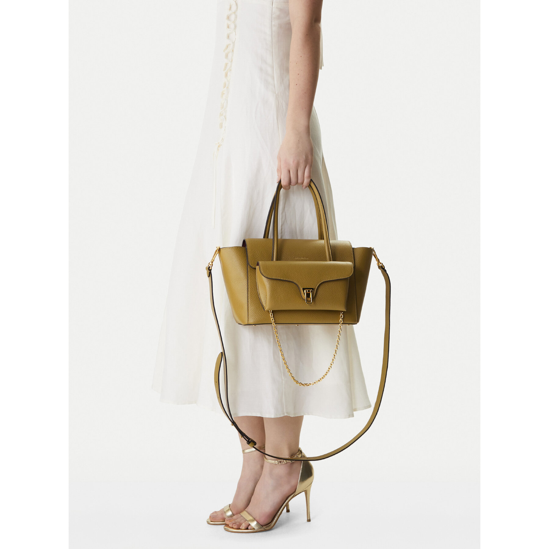 Geantă Coccinelle T8A Coccinelledouble Beat E1 T8A 18 02 01 Verde