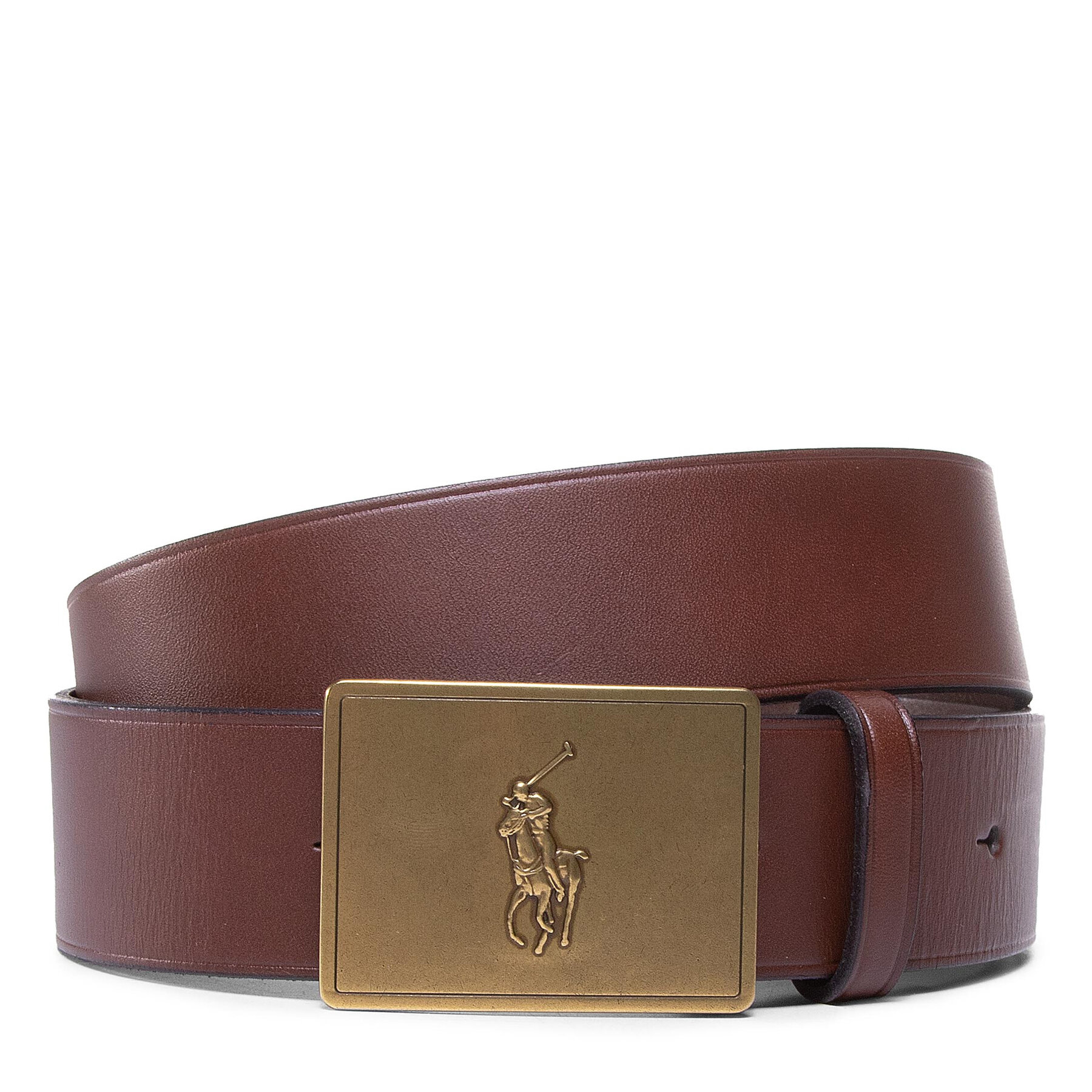 Pánsky opasok Polo Ralph Lauren 36Mm Pp Plaque Belt 405691693002 Hnedá