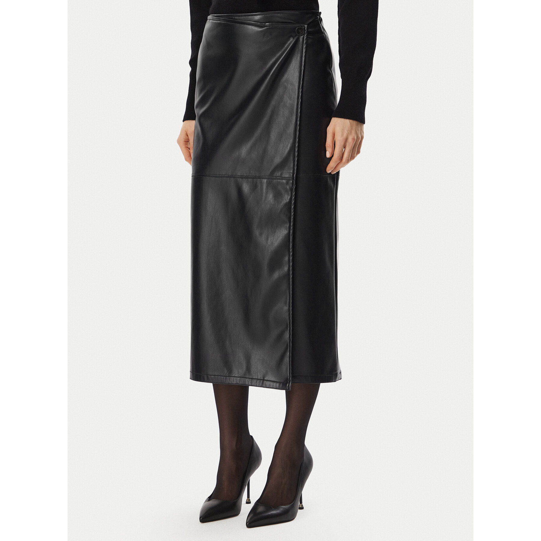 Marella Rock aus Kunstleder Emme by Marella Utile 2625776012 Dunkelblau Slim Fit