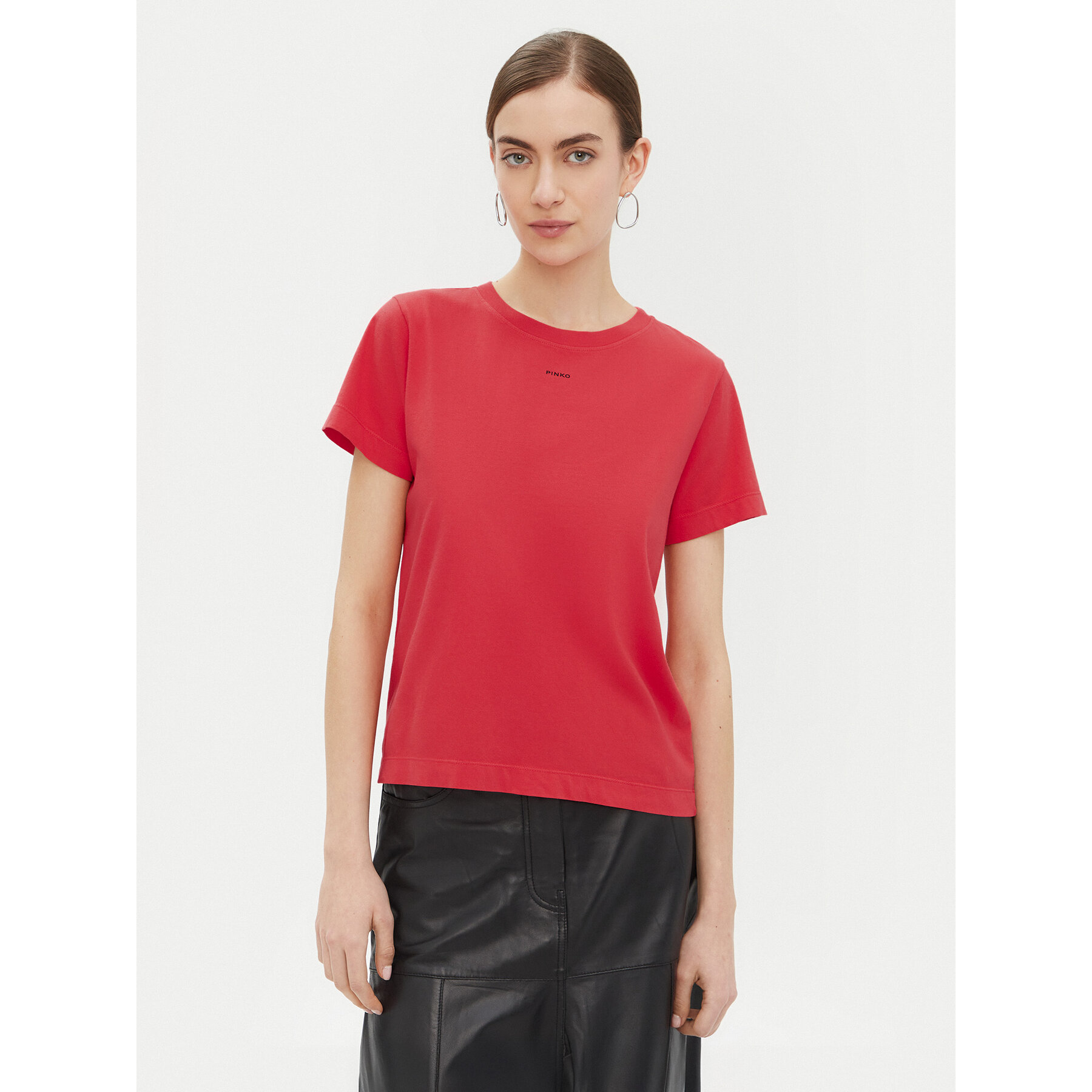 PINKO Póló 100373 A228 Piros Regular Fit