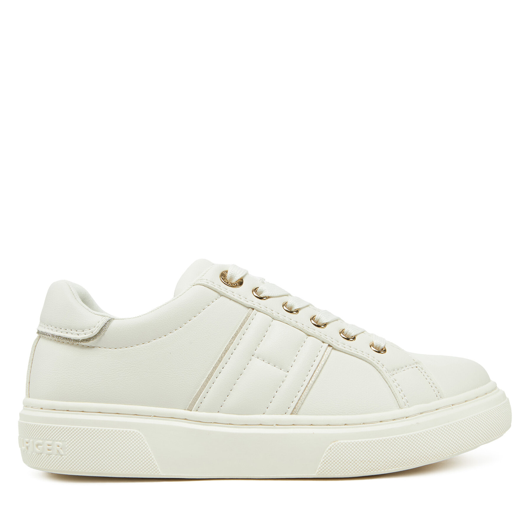 Sneakersy Tommy Hilfiger Low Cut Lace-Up Sneaker T3A9-33745-1439 S Biela