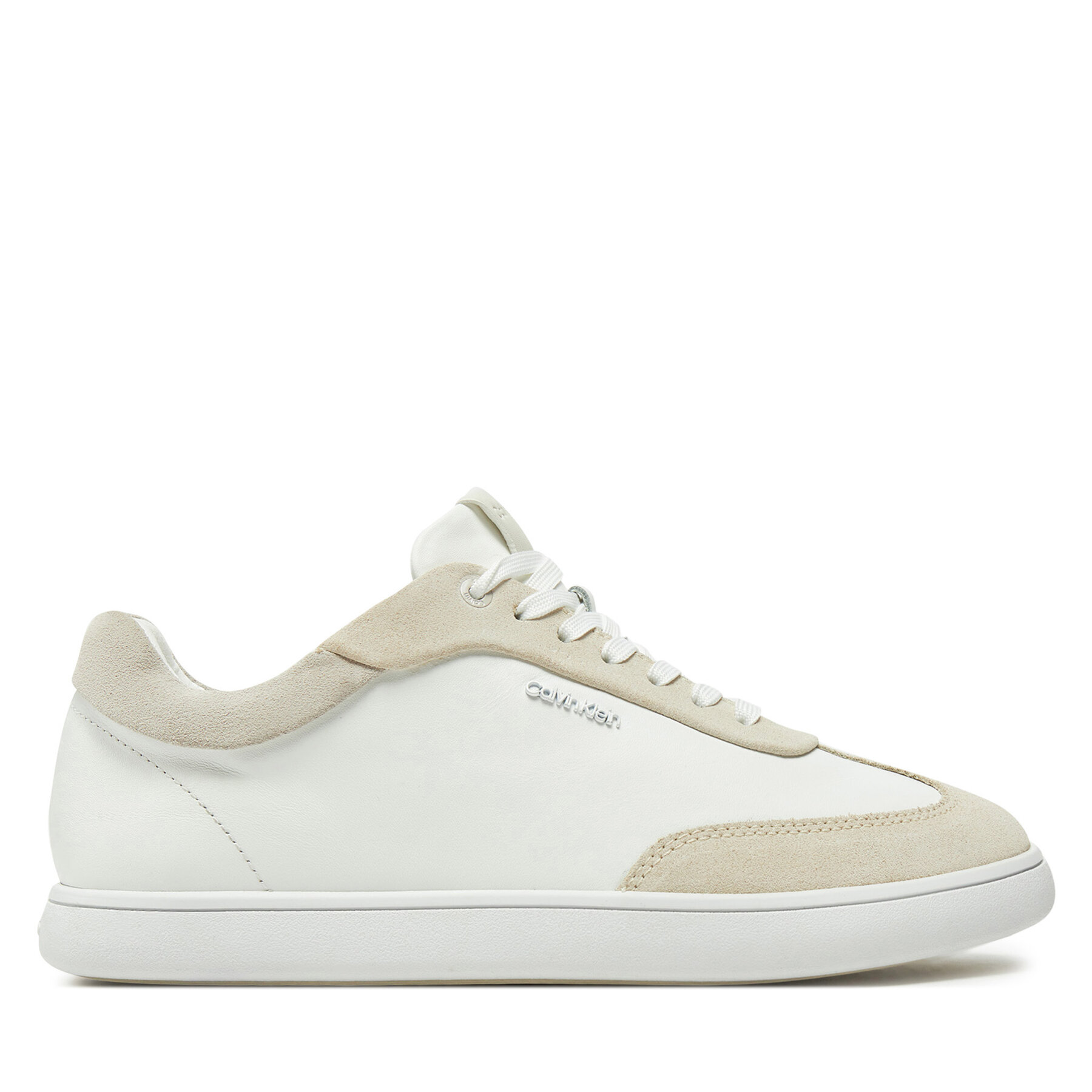 Sneakersy Calvin Klein Cupsole Lace Up - Lth Sue Mix HW0HW02435 Béžová