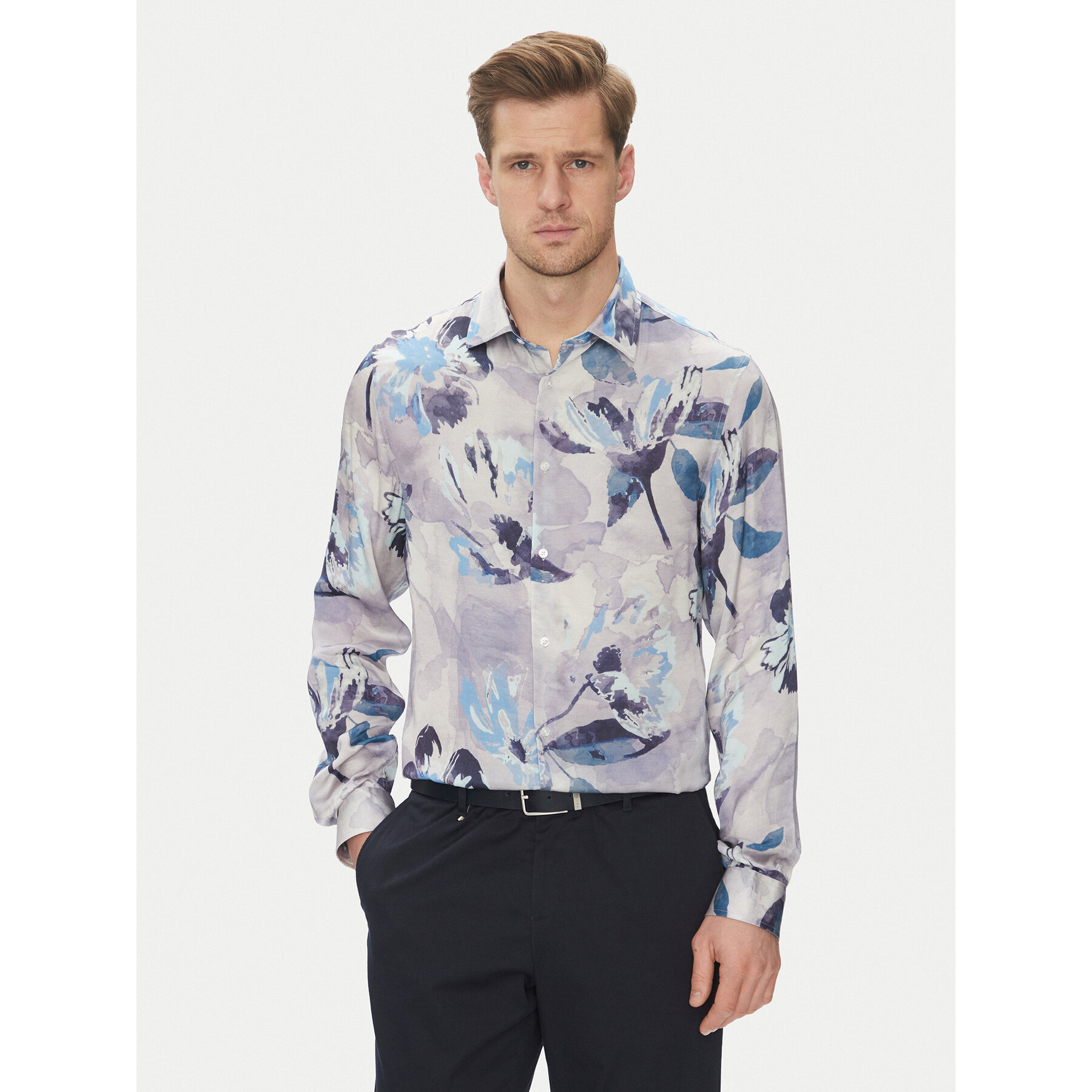 Marciano Guess Hemd 5GHH21 4467Z Himmelblau Regular Fit