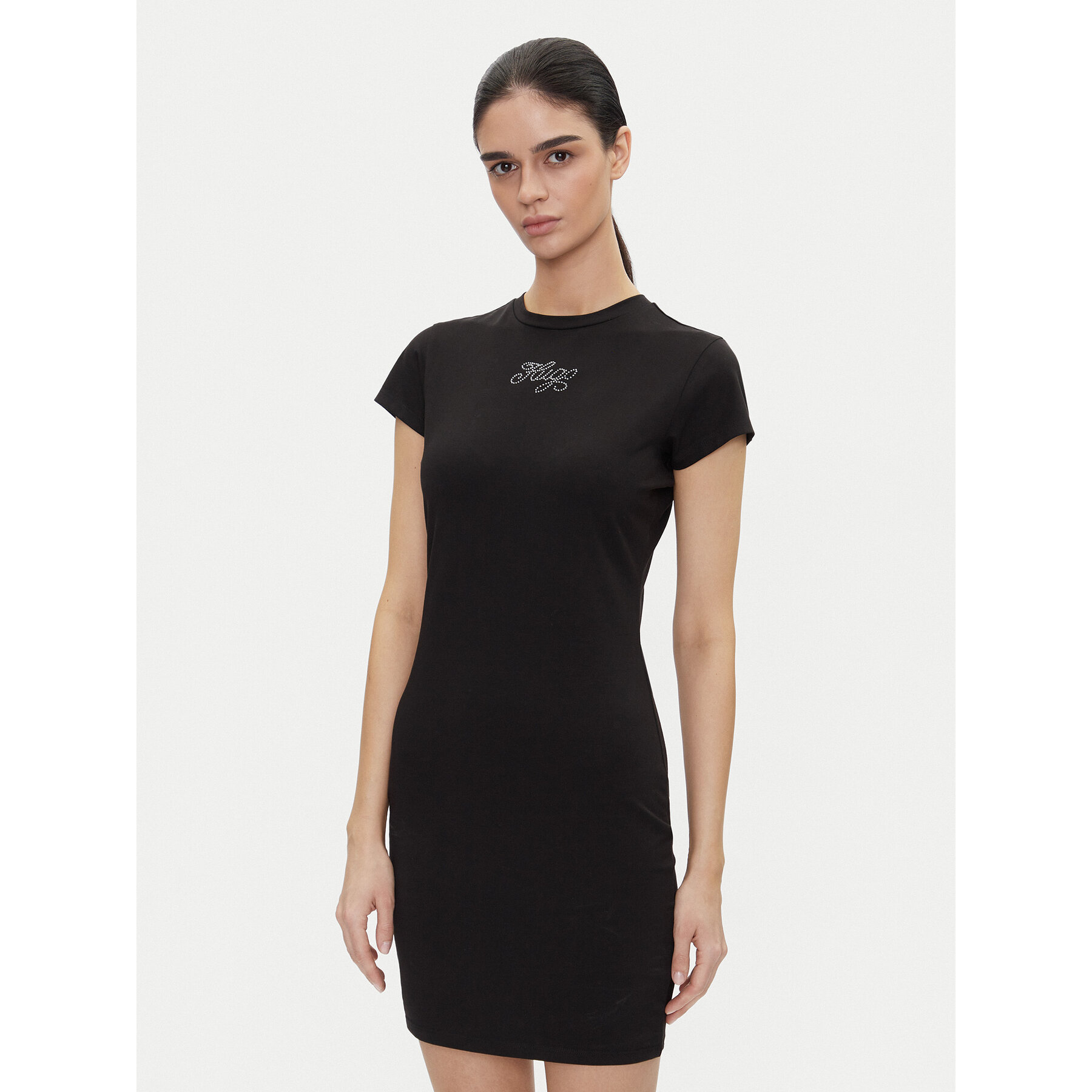 HUGO Kleid für den Alltag 50537240 Schwarz Slim Fit