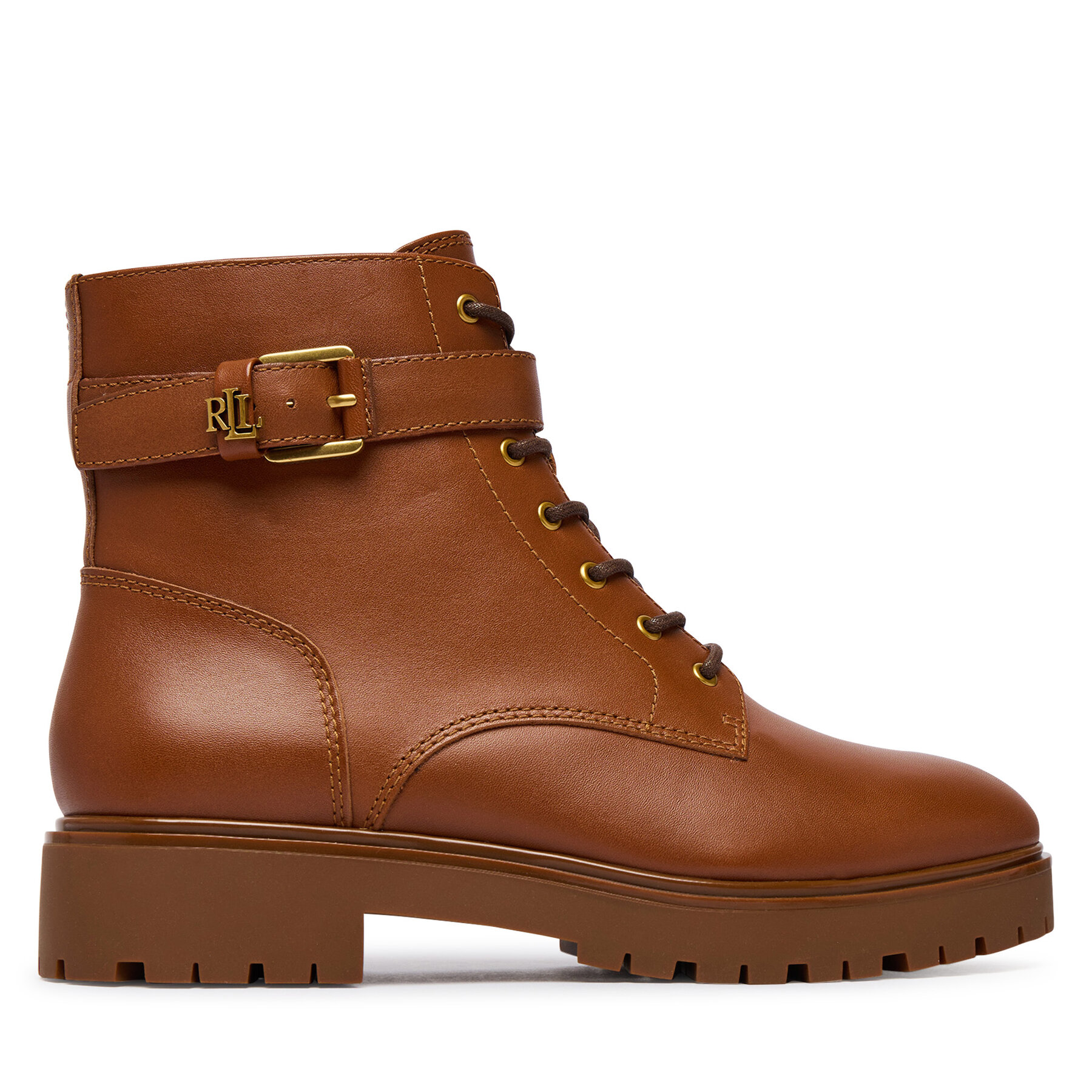 Gležnjarji LAUREN RALPH LAUREN Allyson Logo Bo Bte 802P12046002 Rjava