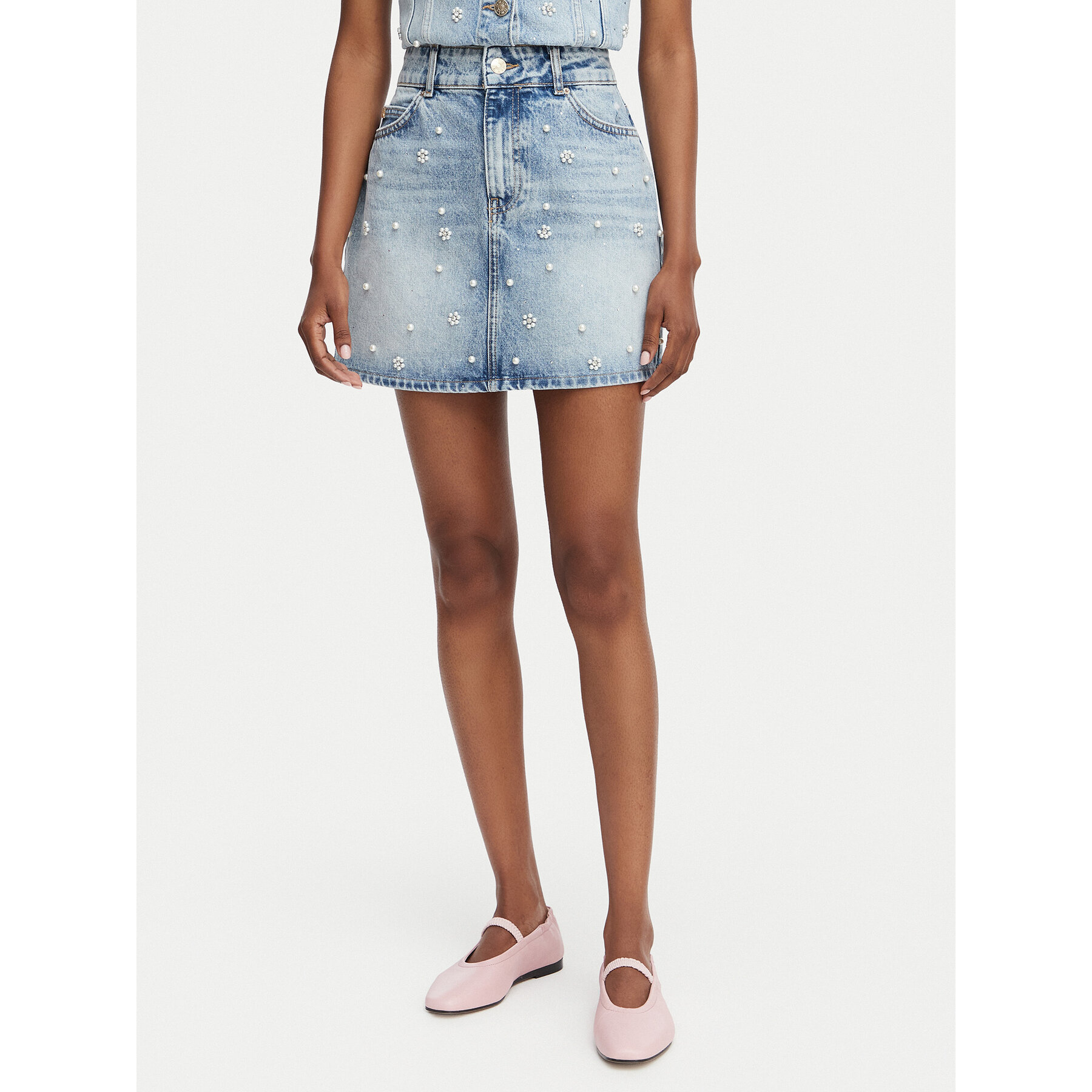 Only Jeansrock Onur 15367472 Blau Regular Fit