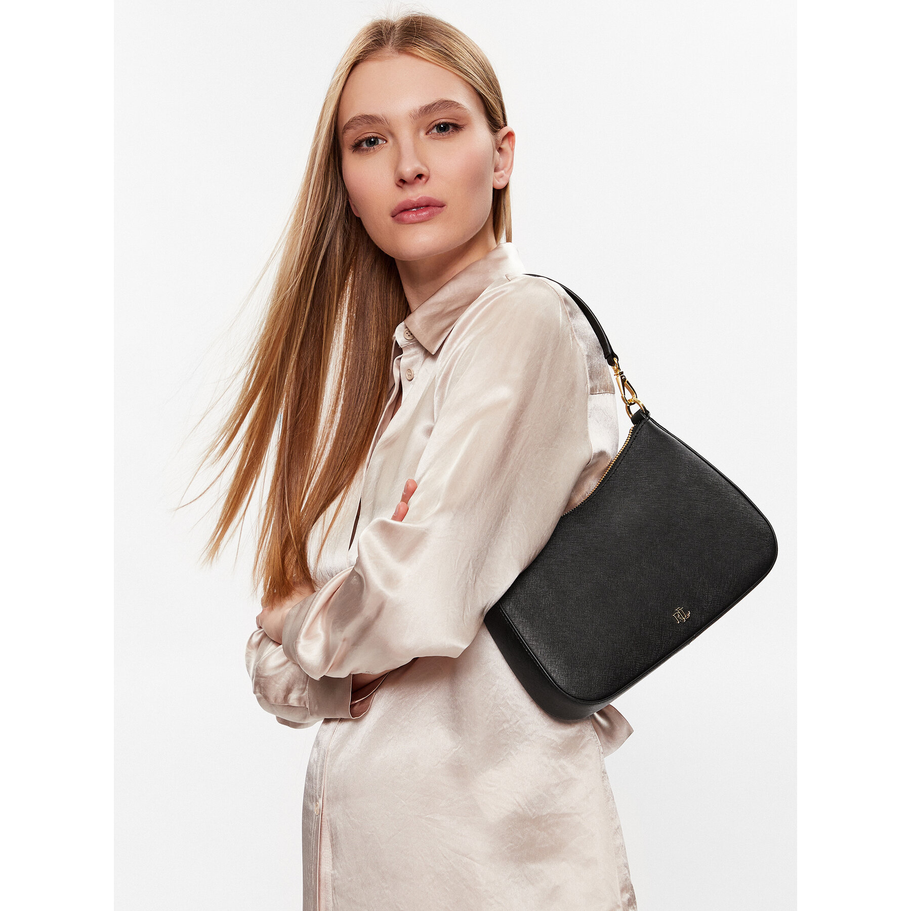 Ročna torba Lauren Ralph Lauren Danni 26 431883768008 Črna