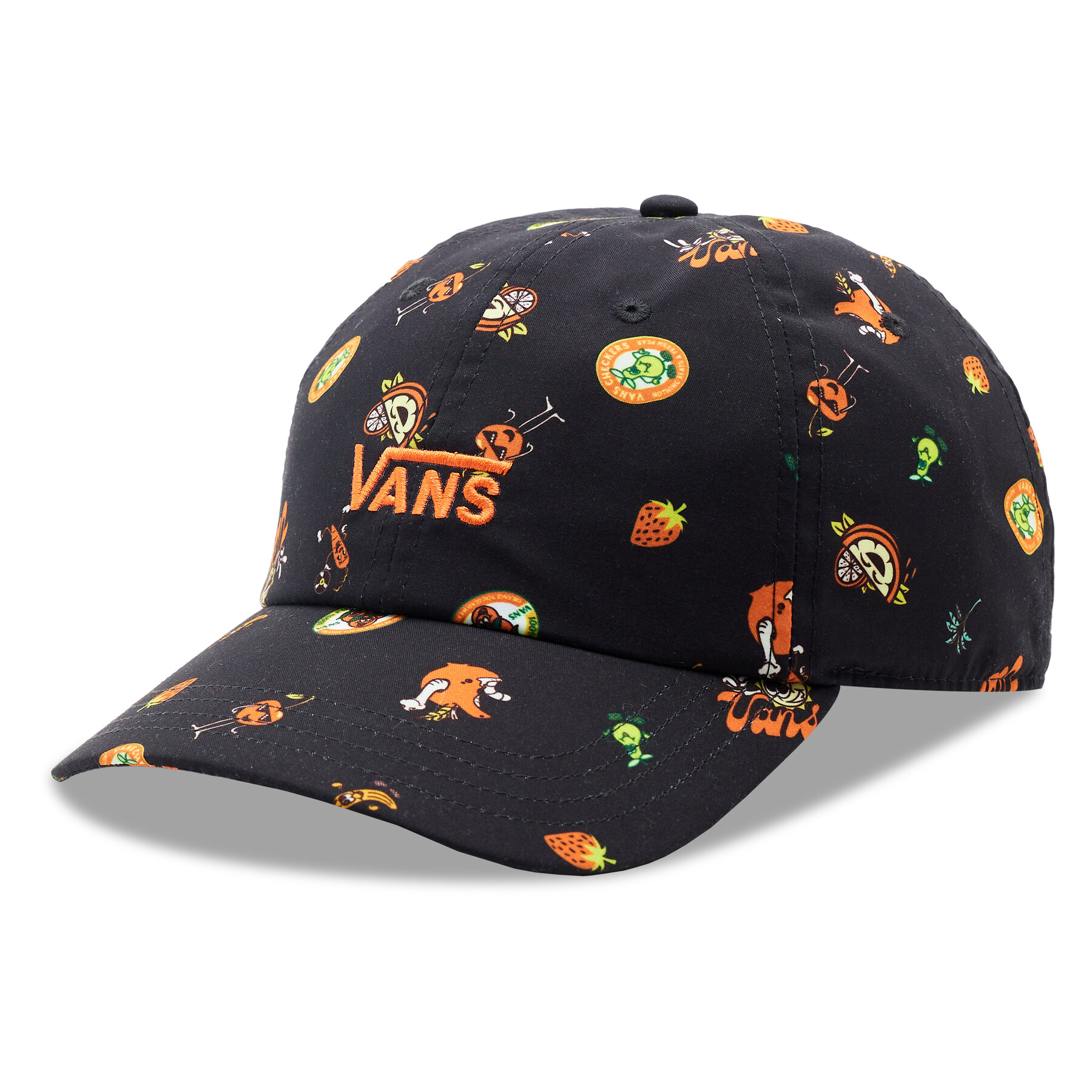 Șapcă Vans Wm Court Side Printed Hat VN0A34GRZVA1 Black/Evening Primrose epantofi.ro imagine noua