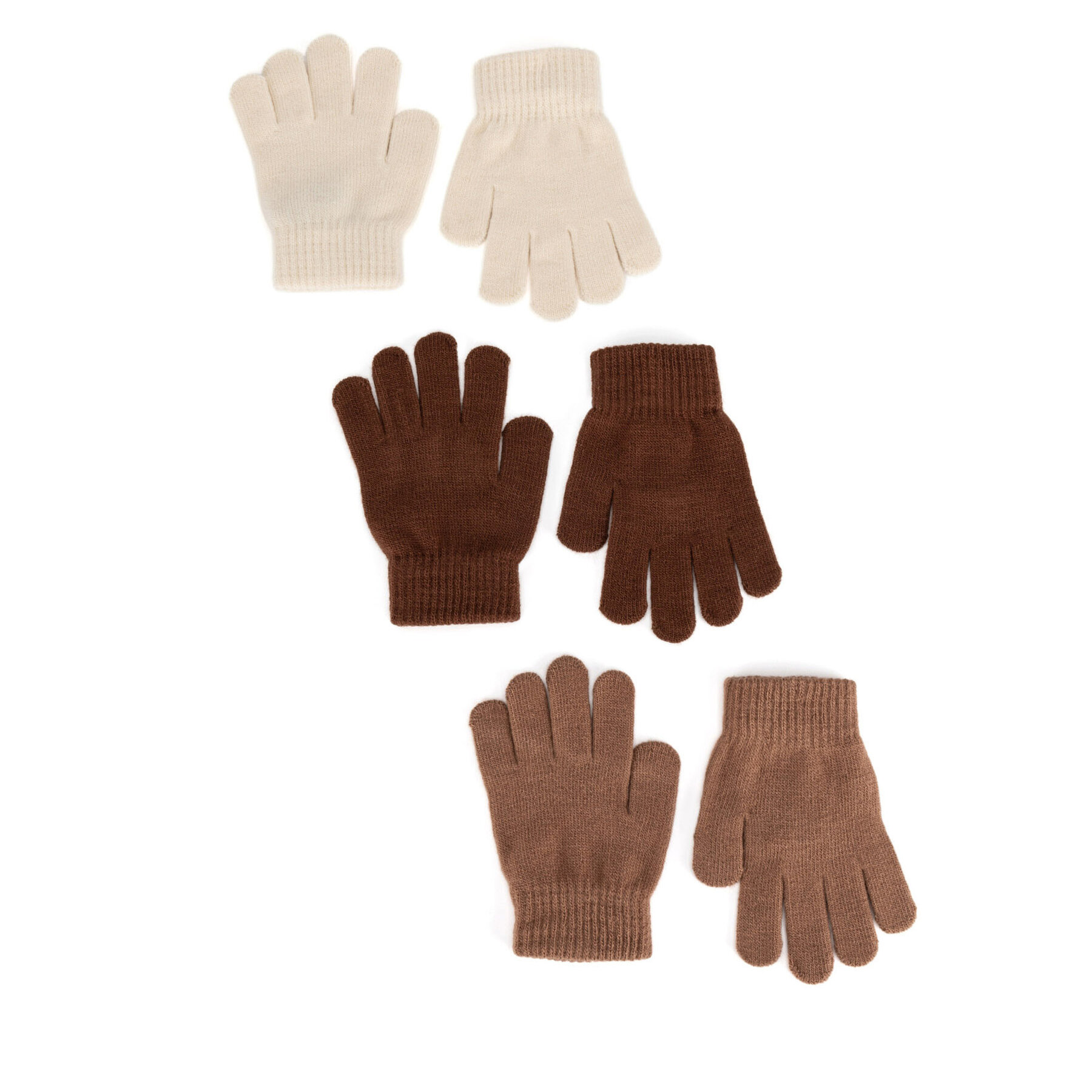Rukavice Action Boy 8K6-001-AW24 (3-PACK) Hnedá