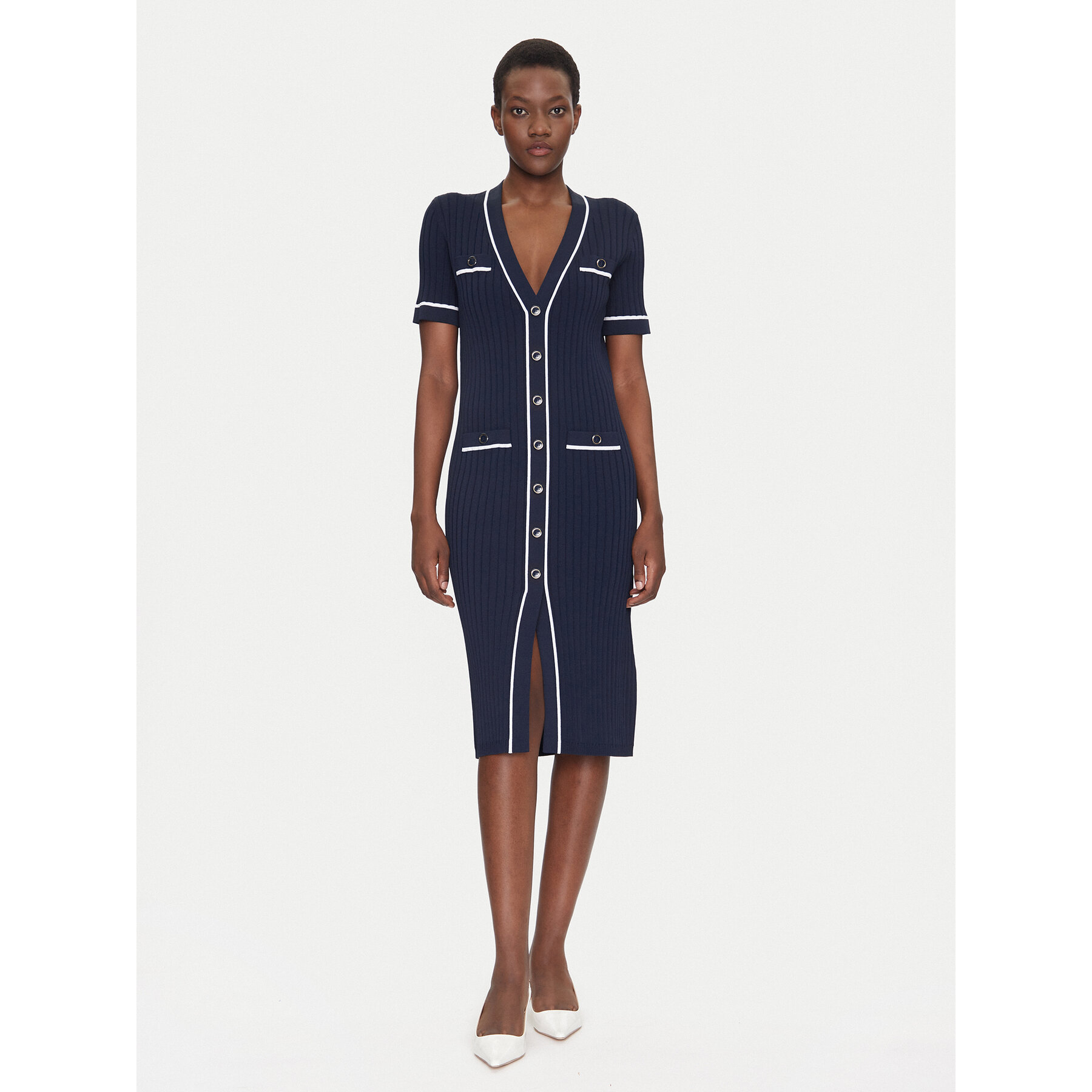 Luisa Spagnoli Strickkleid Candelotto 100004 Dunkelblau Slim Fit