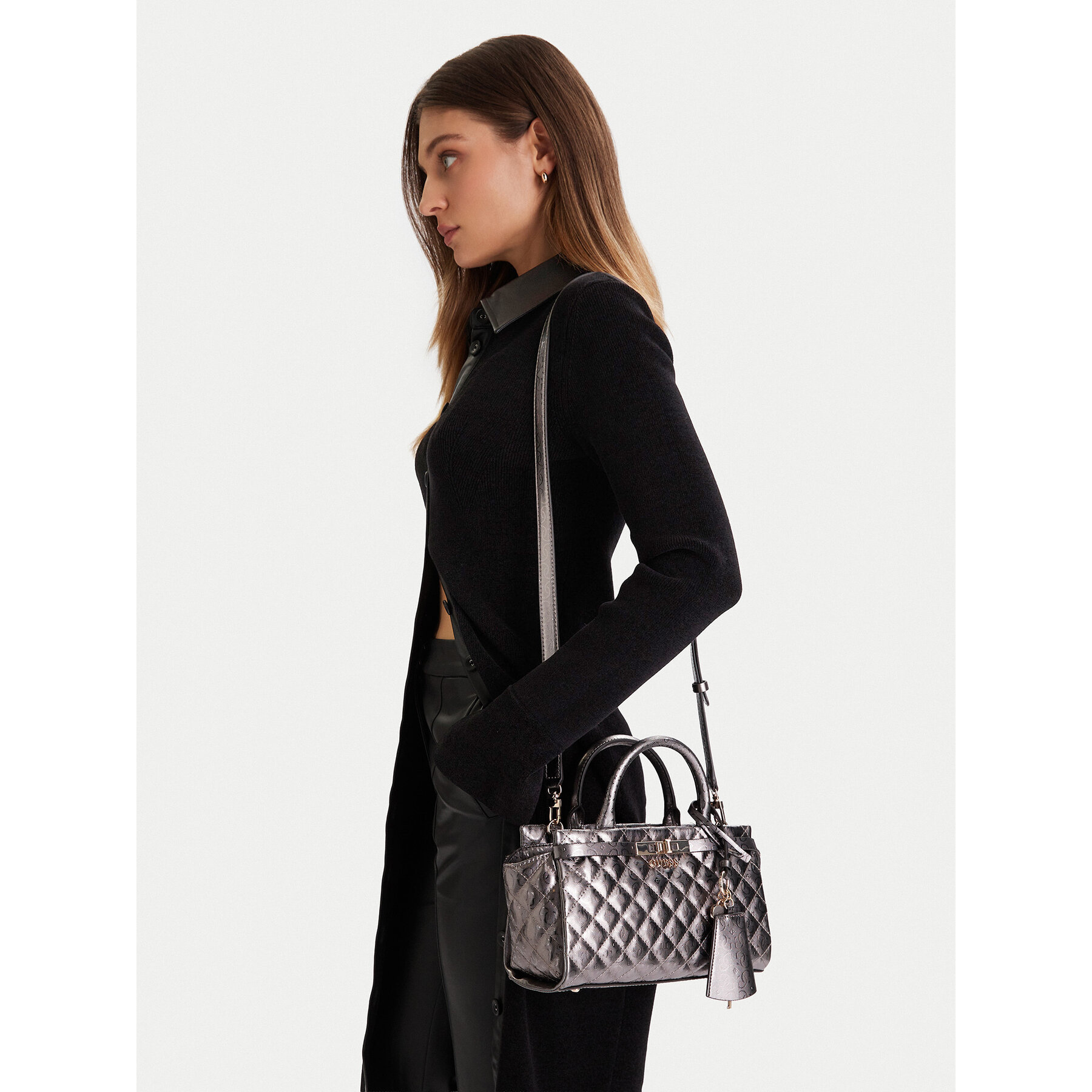 Geantă Guess HWGM81 57050 Argintiu