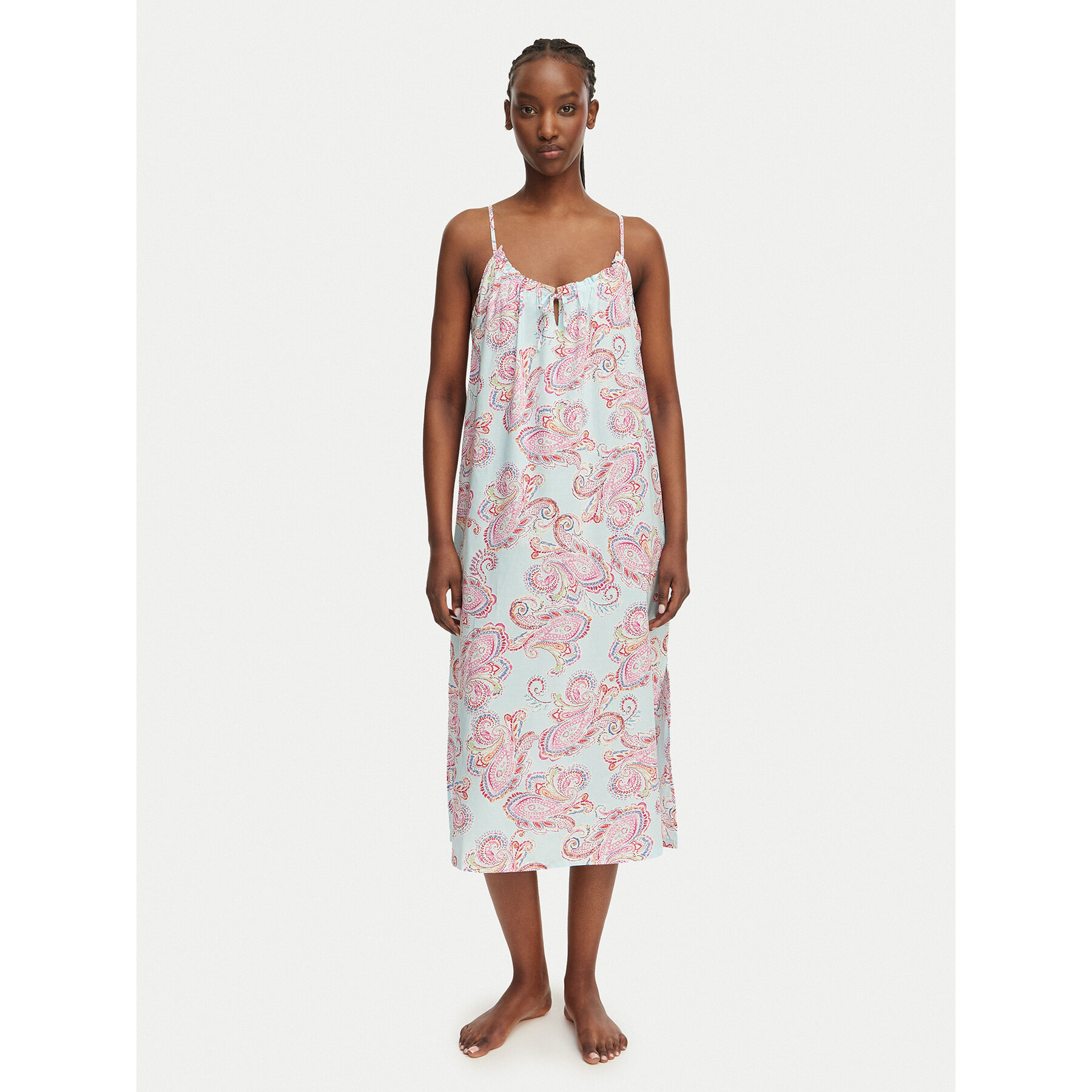 LAUREN RALPH LAUREN Νυχτικό ILN02506 Ανοιχτό μπλε Relaxed Fit