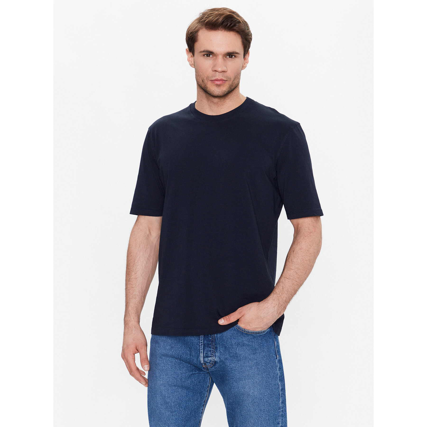 Sisley T-shirt 3I1XS101J Blu scuro Regular Fit