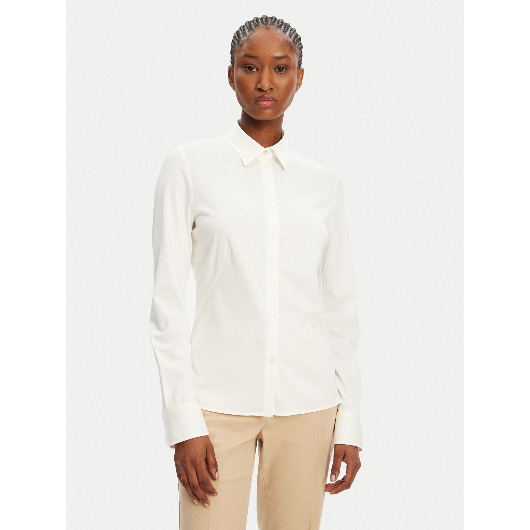 BOSS Hemd Bronta 50543691 Écru Extra Slim Fit