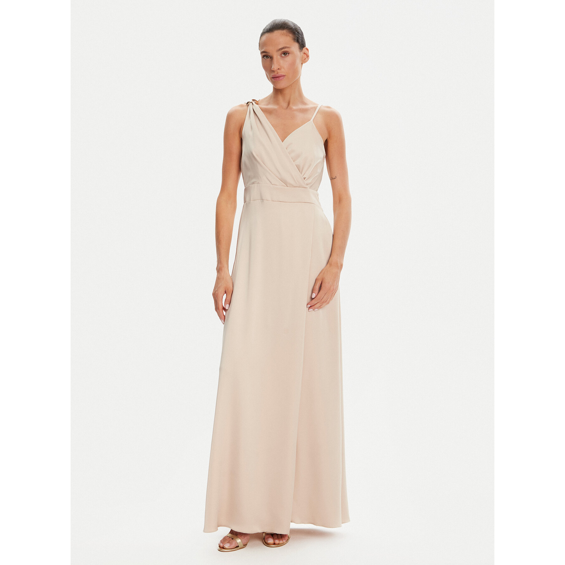 Rinascimento Abendkleid CFC0124351003 Beige Regular Fit