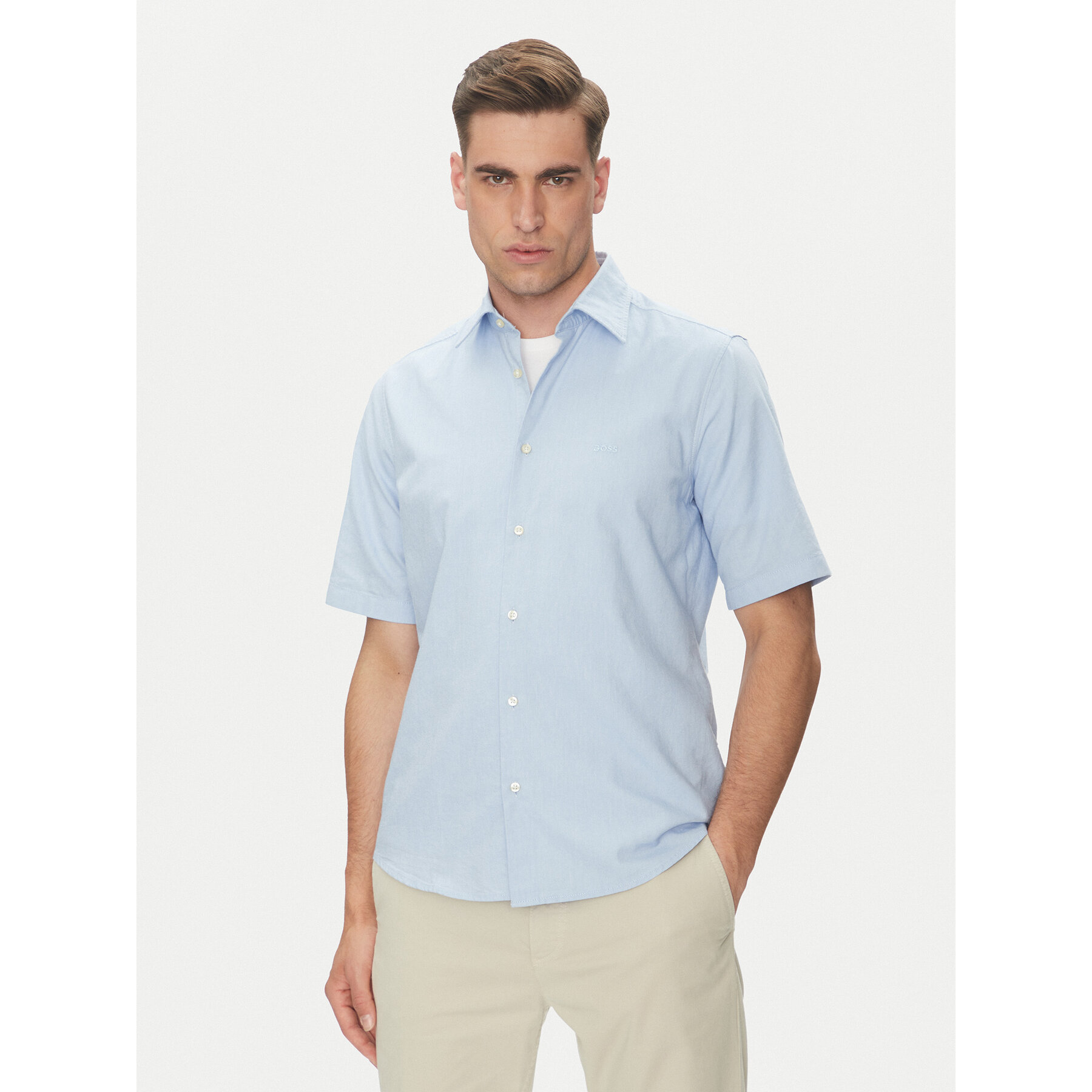BOSS Hemd Rash_2 50537332 Himmelblau Regular Fit