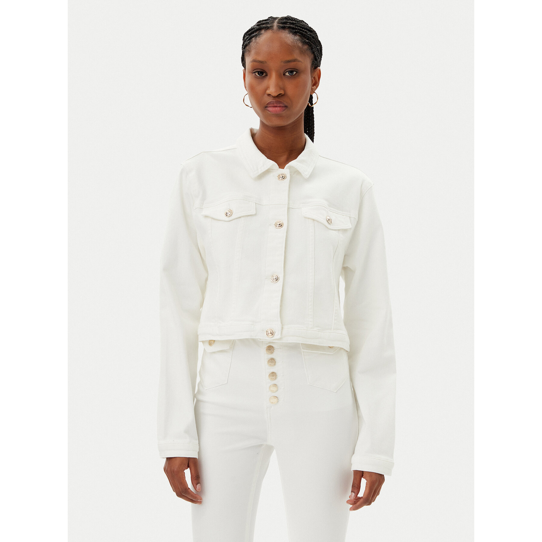 MET Jeansjacke M10 175GC Weiß Regular Fit