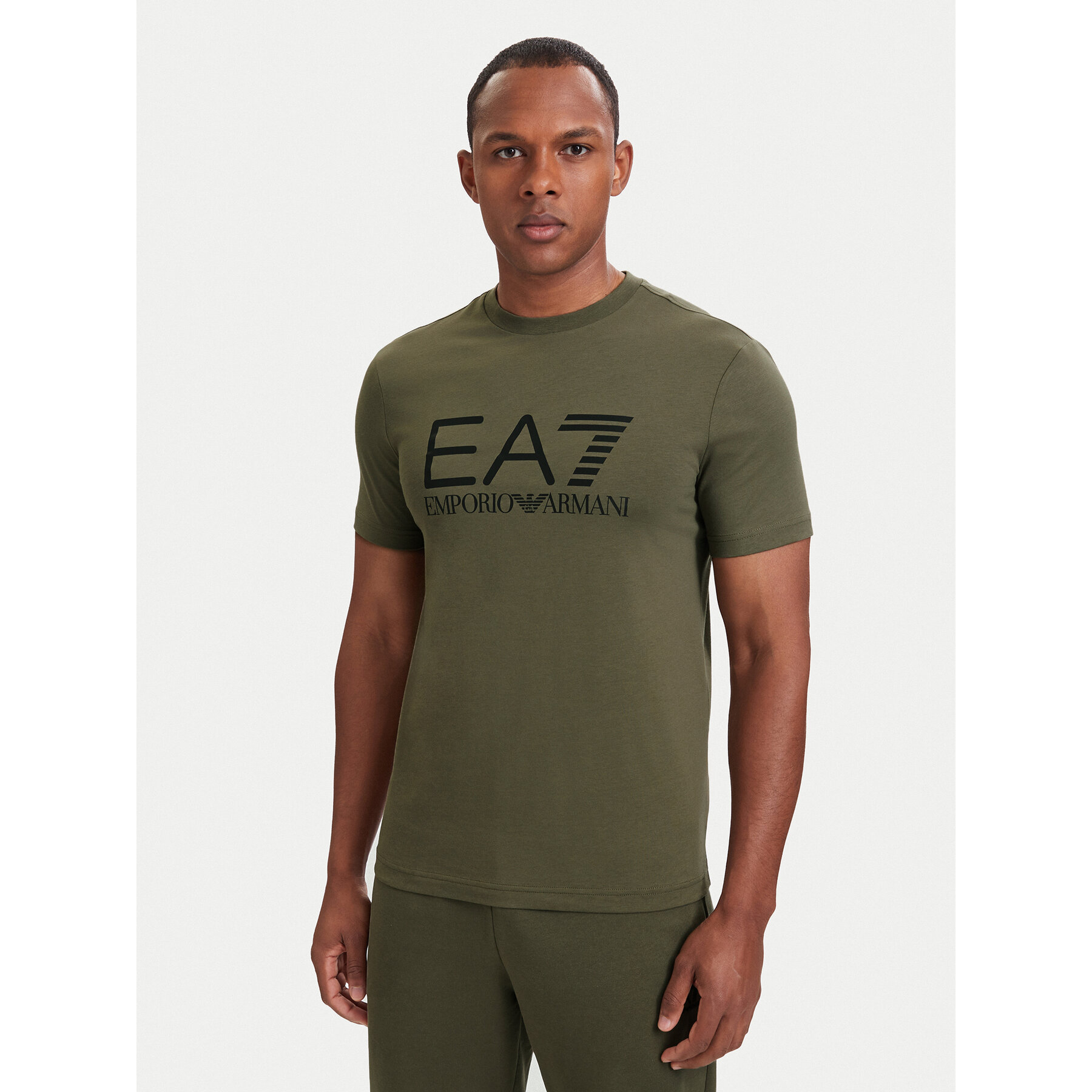 EA7 Emporio Armani T-Shirt 7M001412 AF22264 U7014 Dunkelgrün Regular Fit