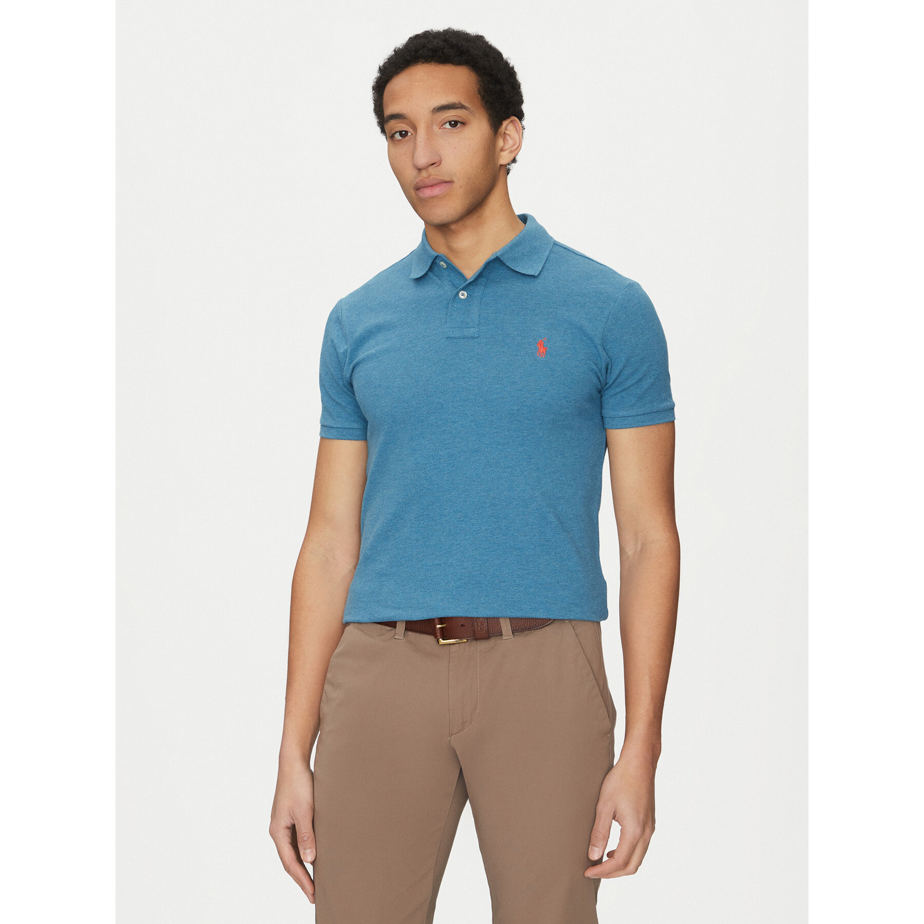 Polo Ralph Lauren Pólóing 710536856412 Kék Slim Fit