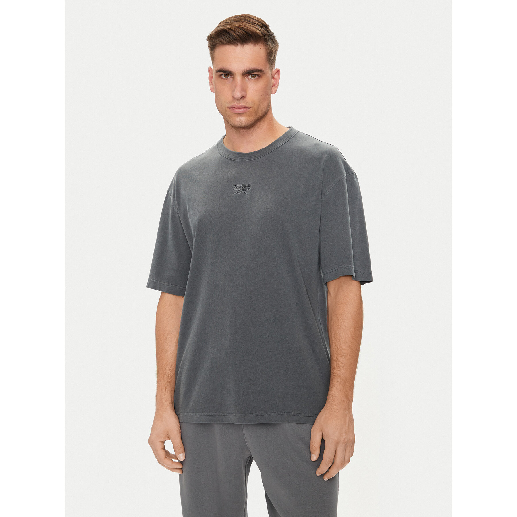 Reebok T-Shirt Identity Washed 100200155 Γκρι Relaxed Fit